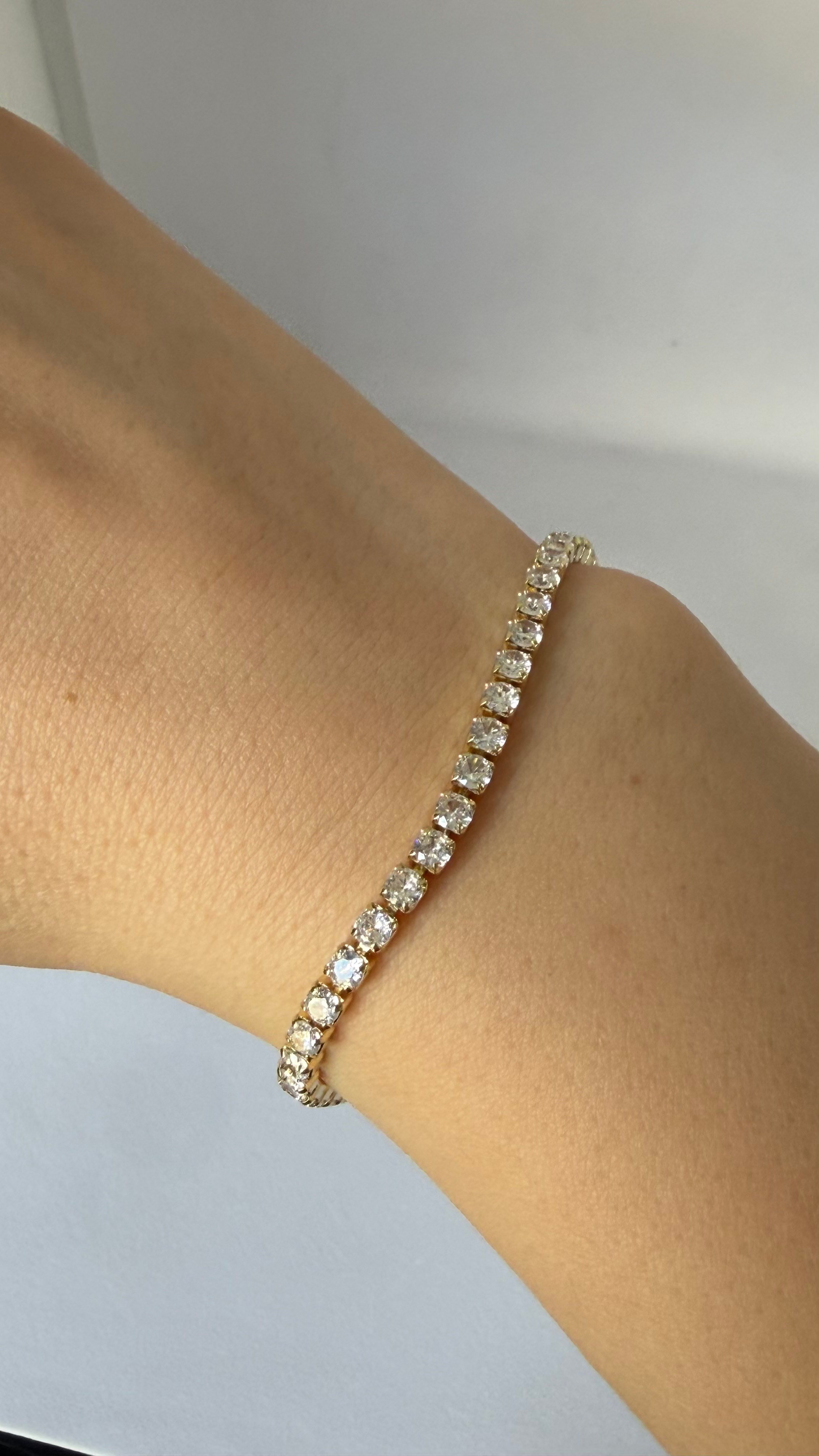 Gold Tenis Bileklik 2mm