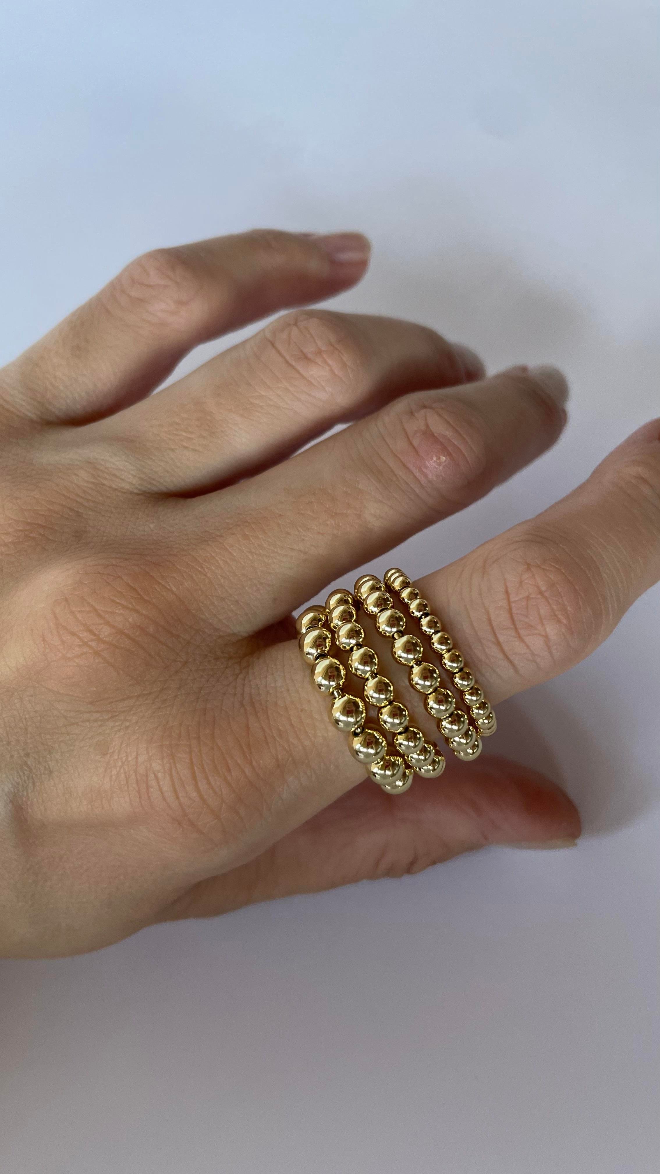 Gold Toplu Ayarlanabilir Yüzük