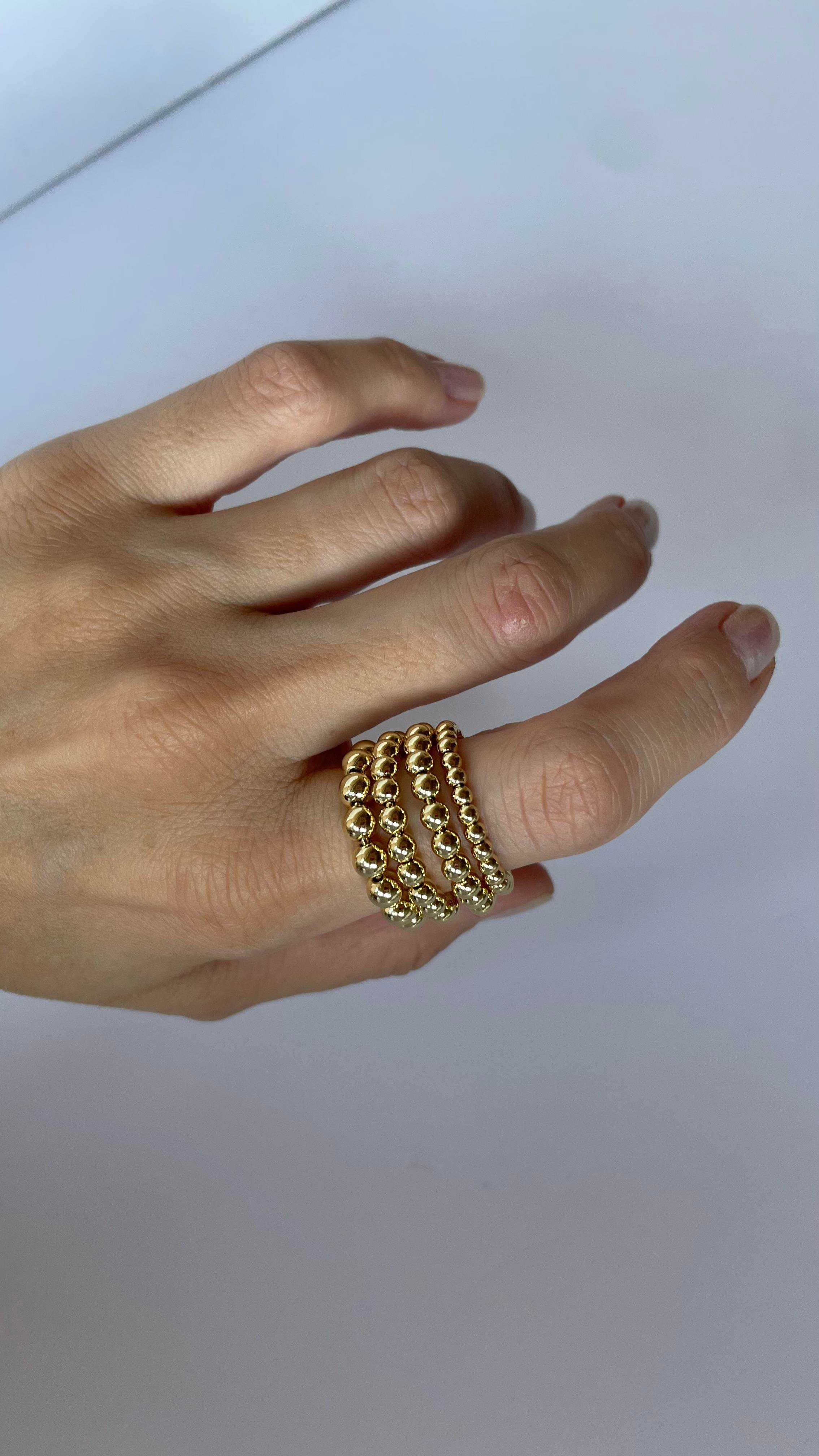 Gold Toplu Ayarlanabilir Yüzük