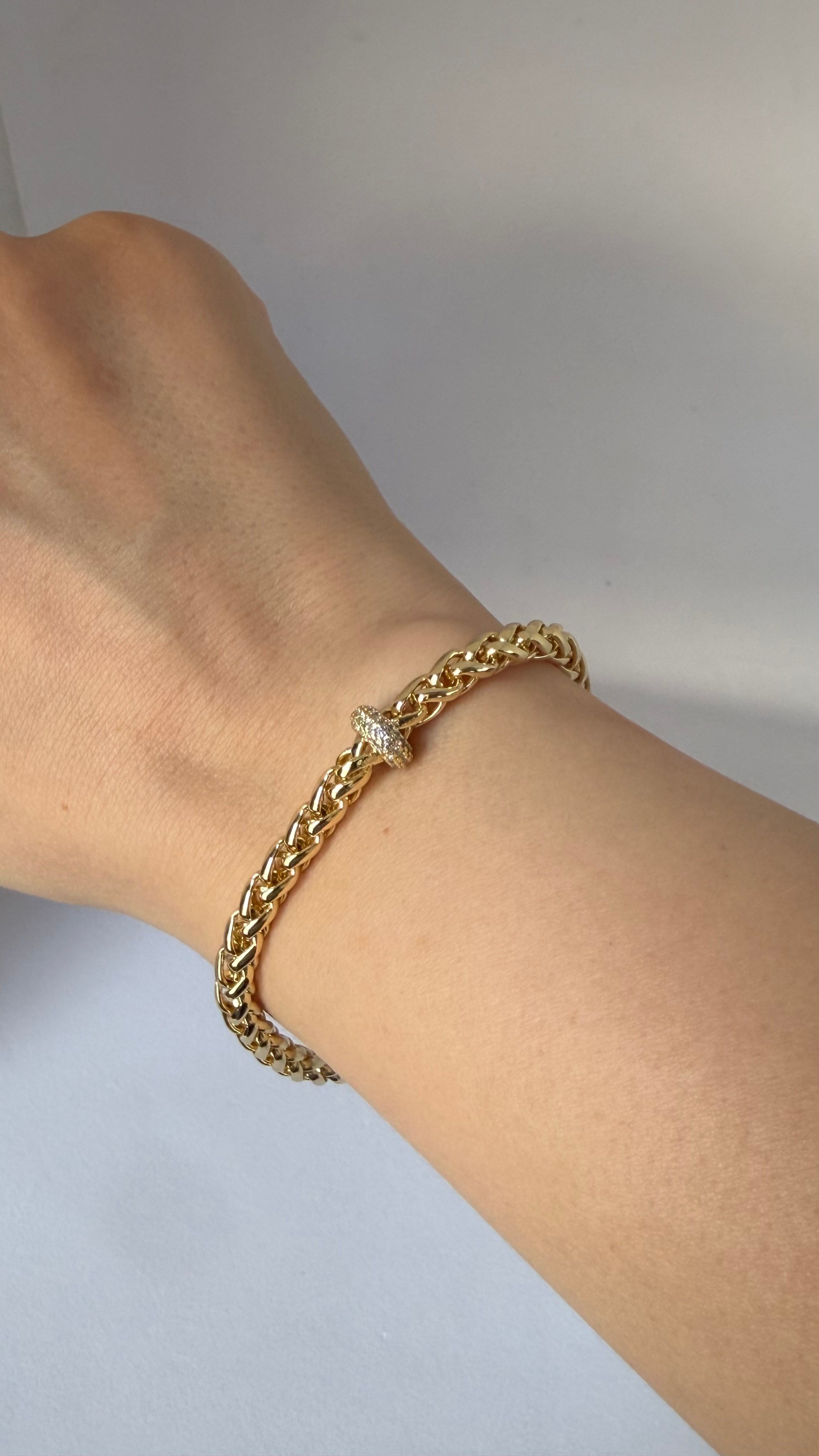 Gold Zincir Bileklik 14K Kaplamalı
