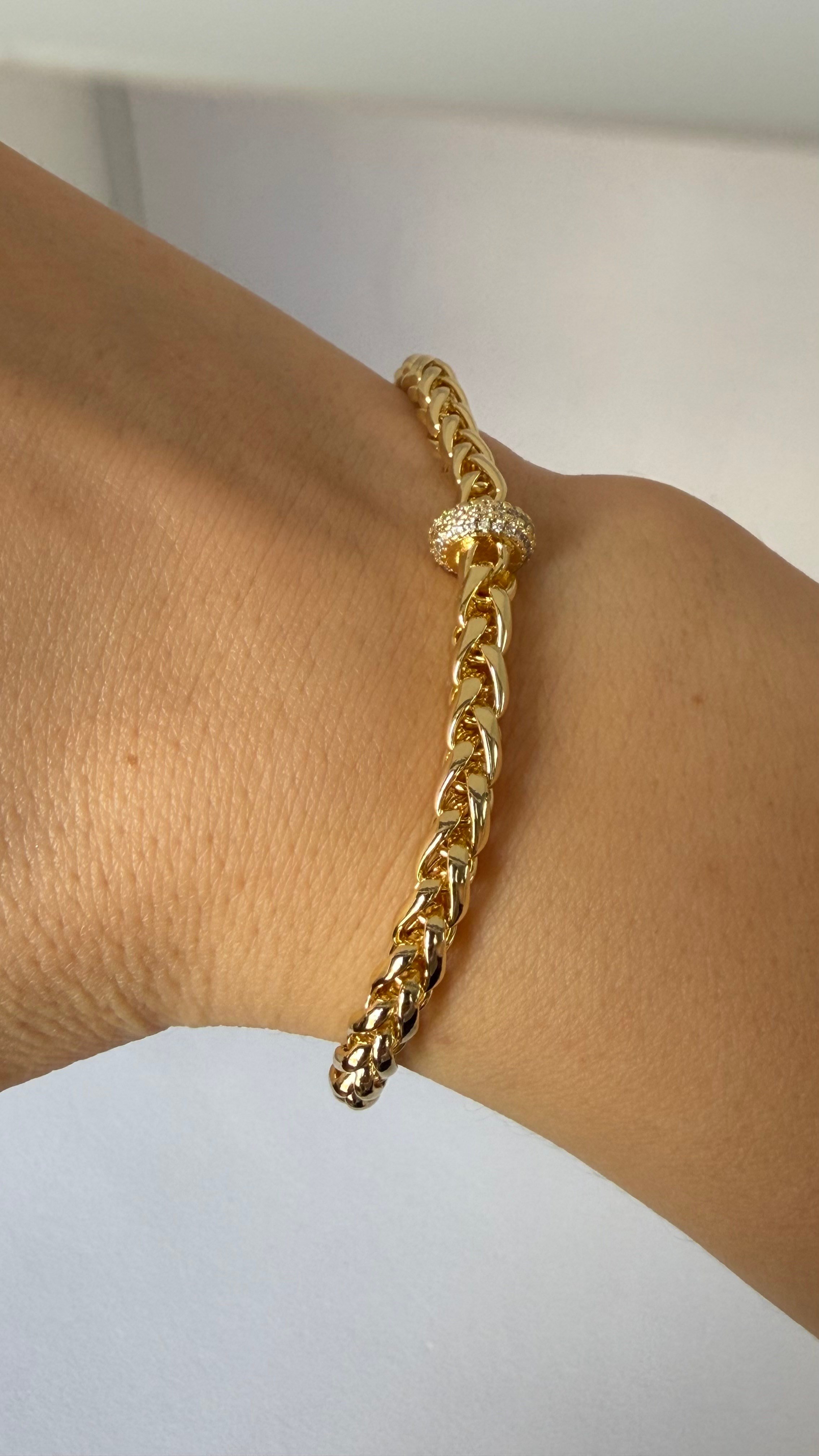 Gold Zincir Bileklik 14K Kaplamalı