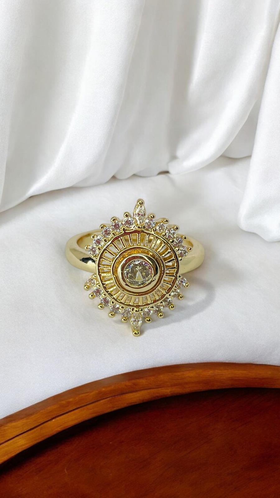 Güneş Desenli Ayarlanabilir Yüzük