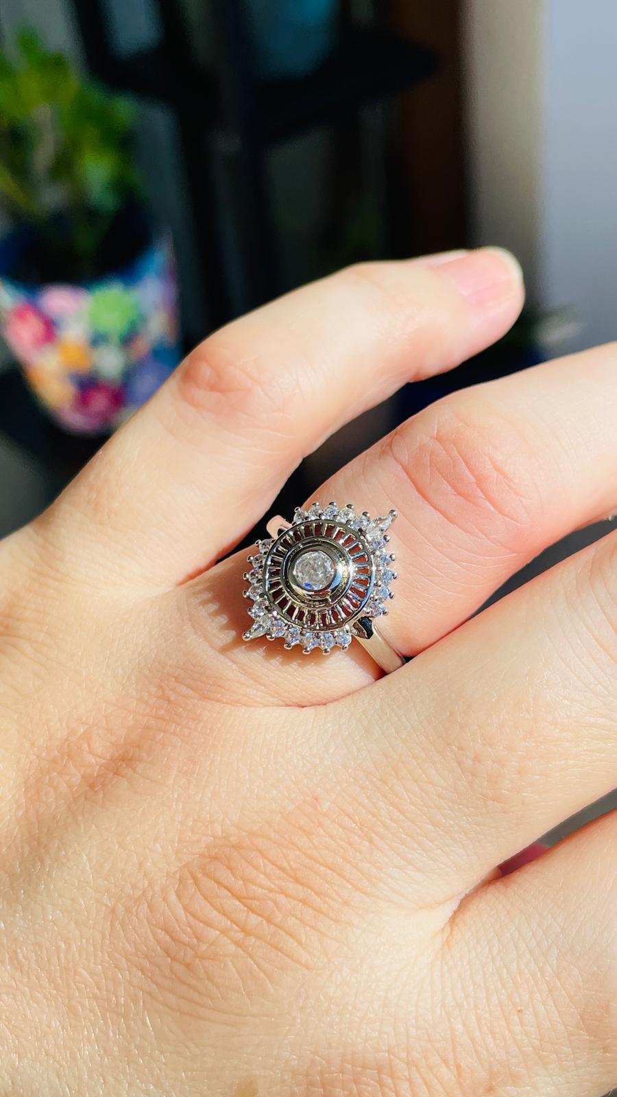 Güneş Desenli Ayarlanabilir Yüzük