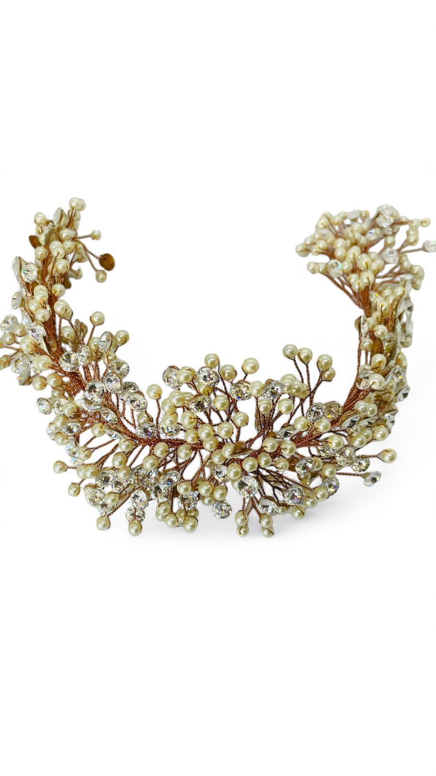 İncli Taşlı Gelin Tacı