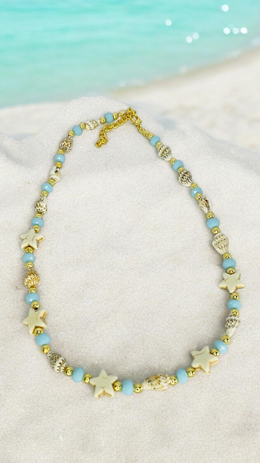 İstiridye Boncuklu Yaz Kolyesi