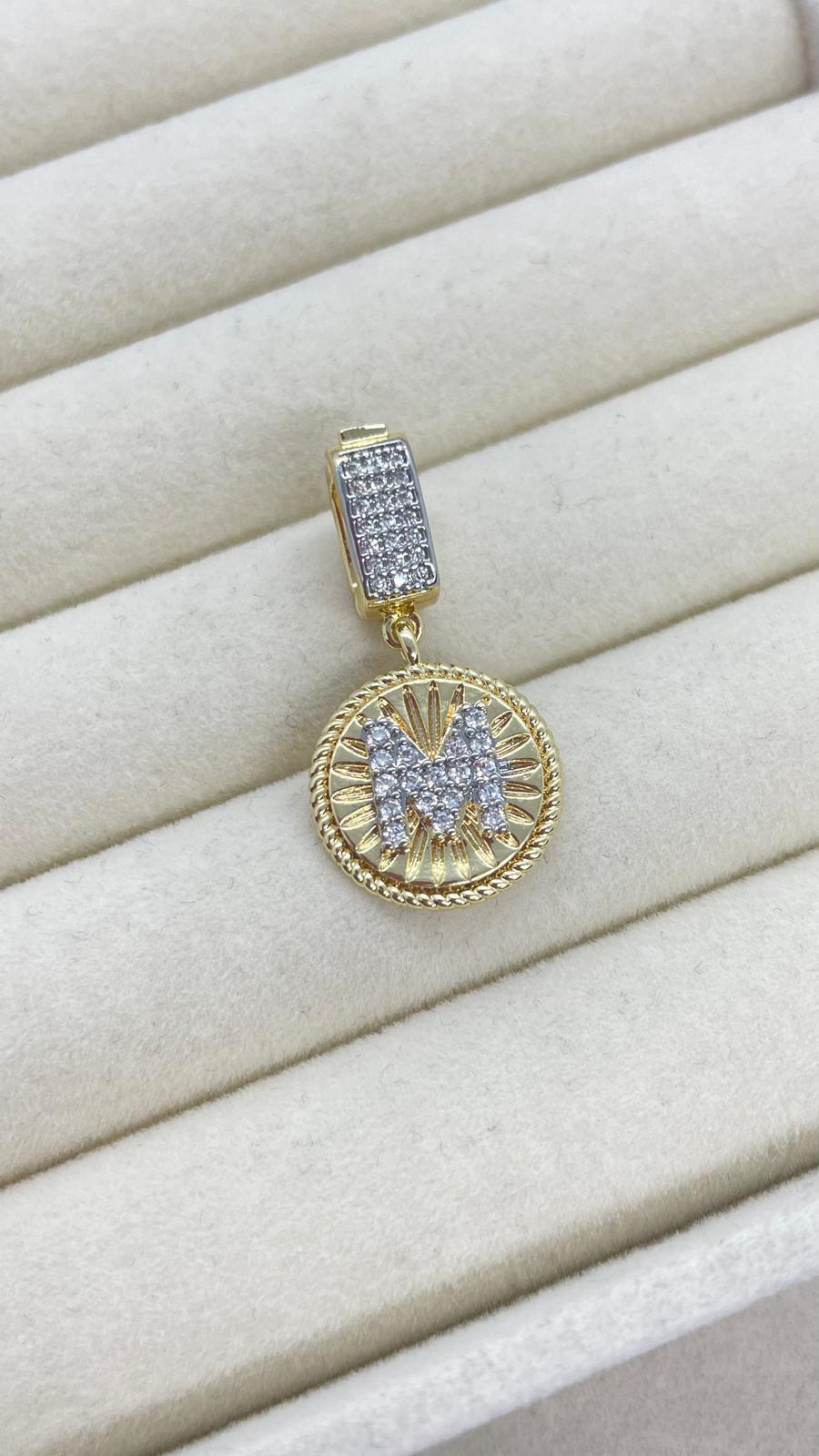 M Harfli Kolye Ve Bileklik Ucu Charm