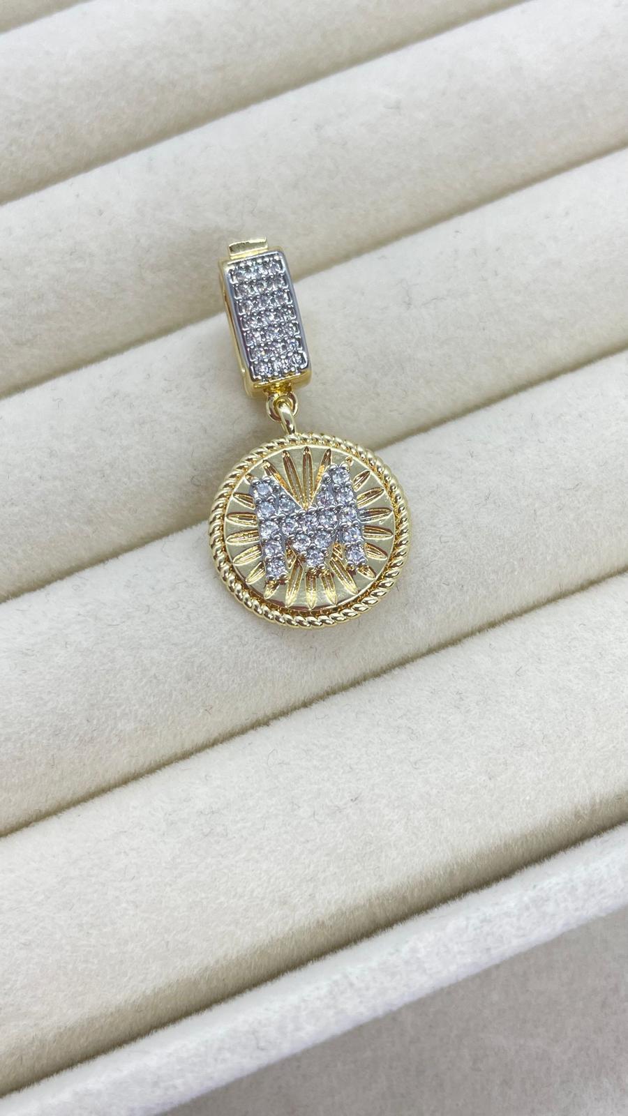 M Harfli Kolye Ve Bileklik Ucu Charm