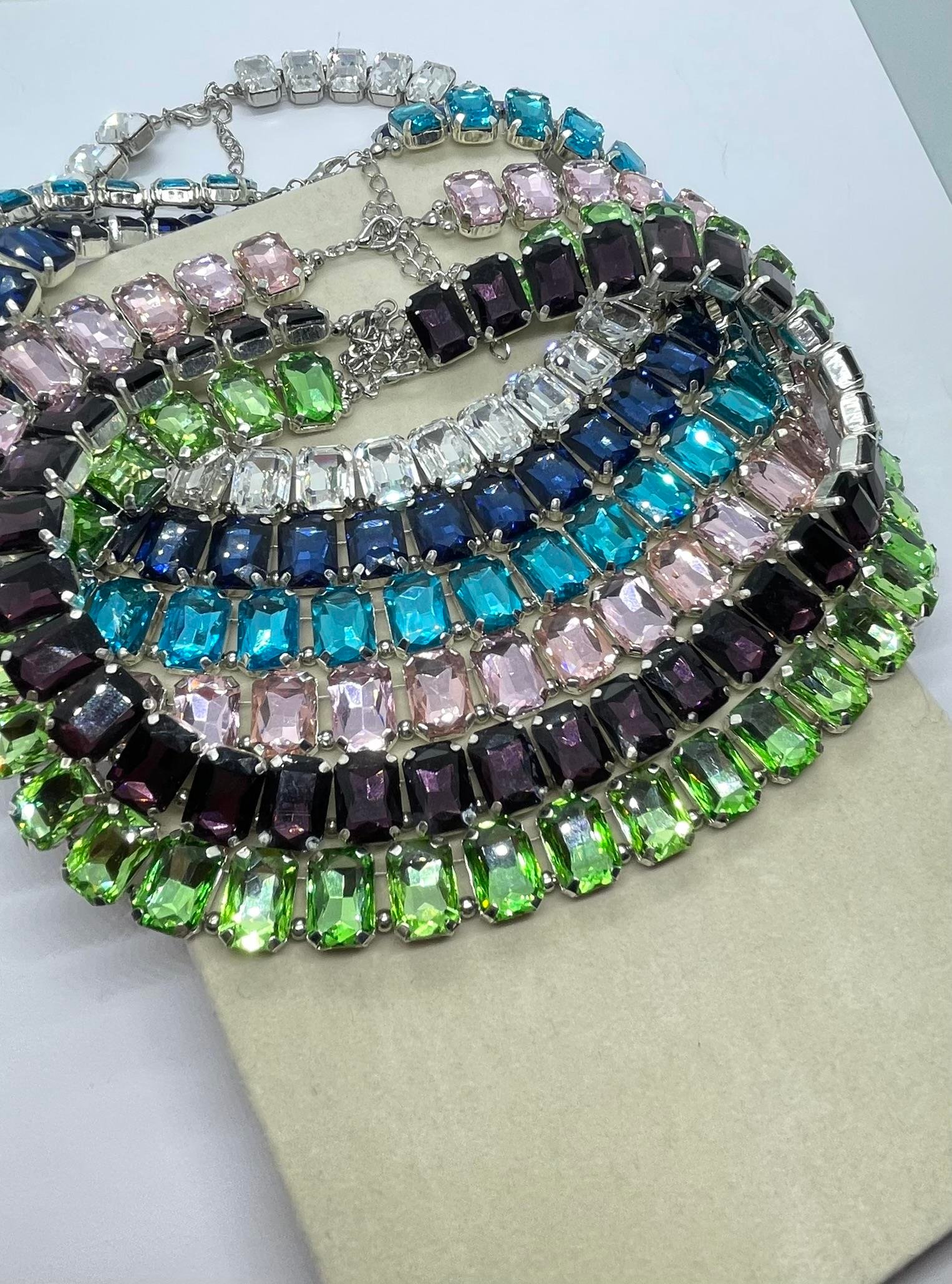 Mavi Swa Taşlı Choker Kolye