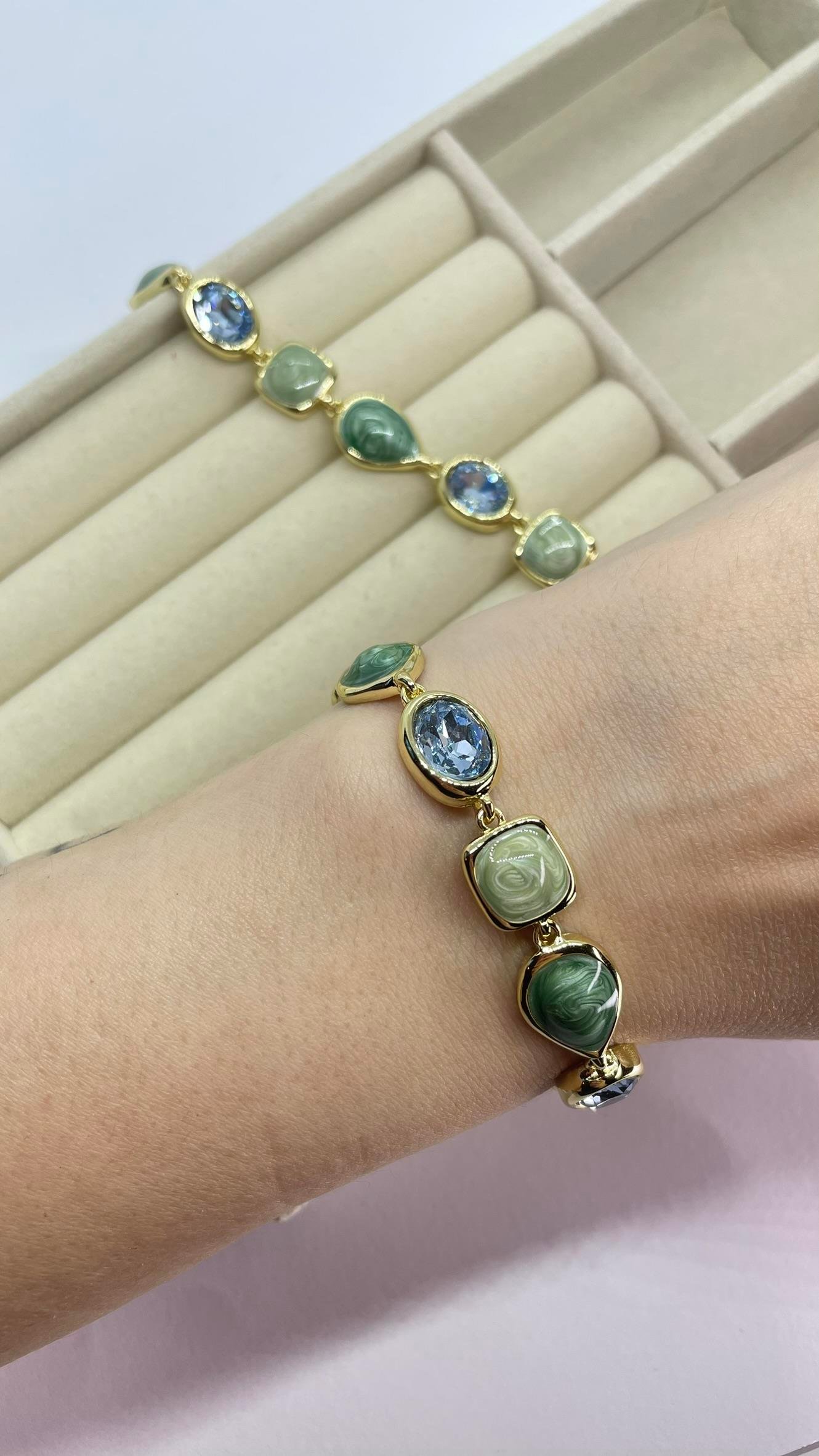 Premium Seri Mint Yeşil Taşlı Bileklik