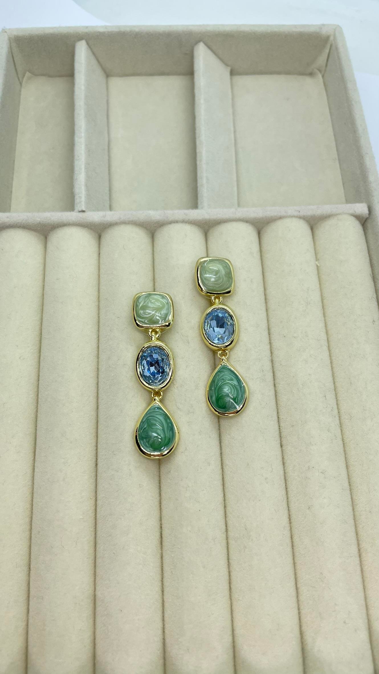 Premium Seri Mint Yeşili Küpe