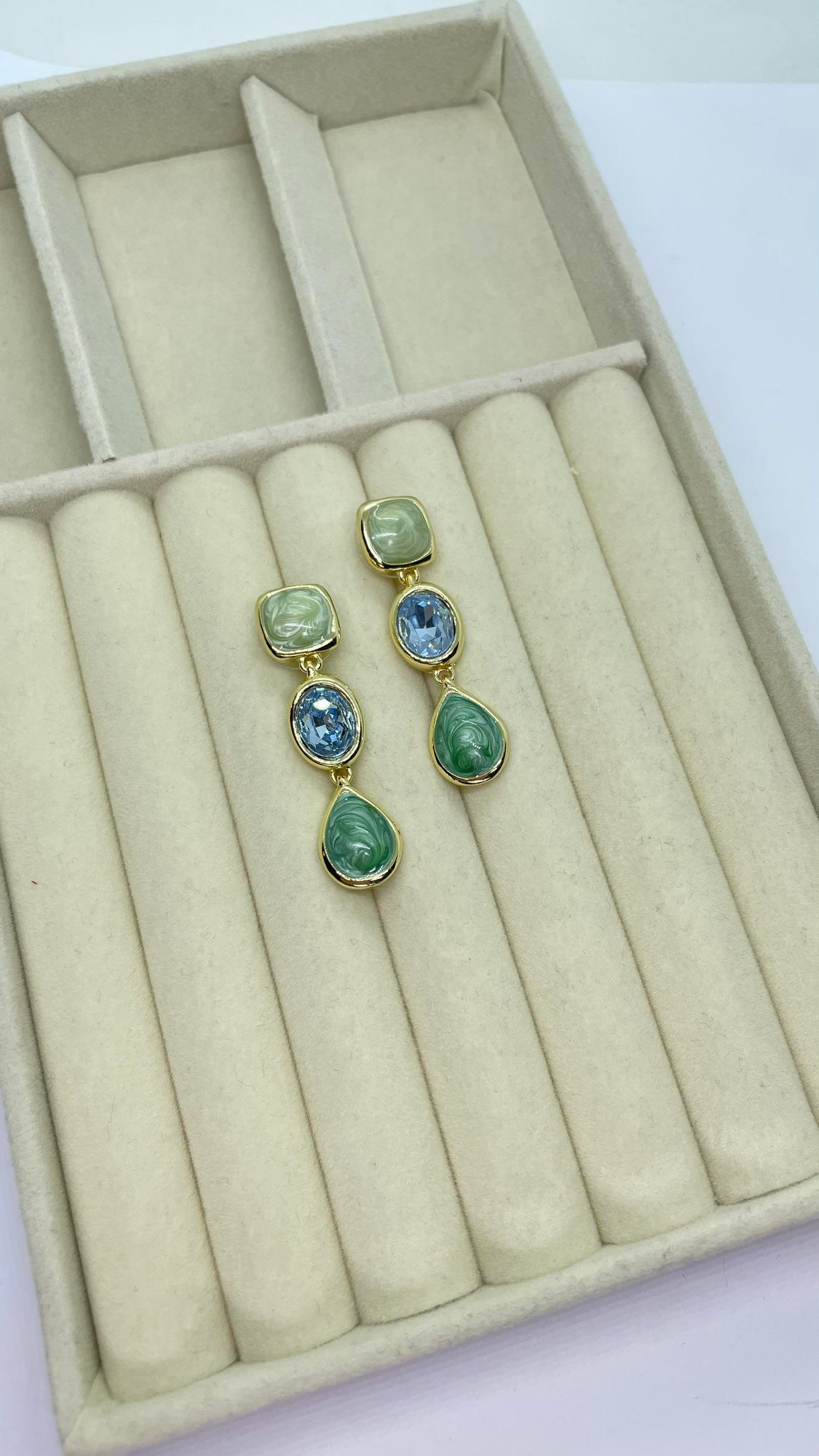 Premium Seri Mint Yeşili Küpe