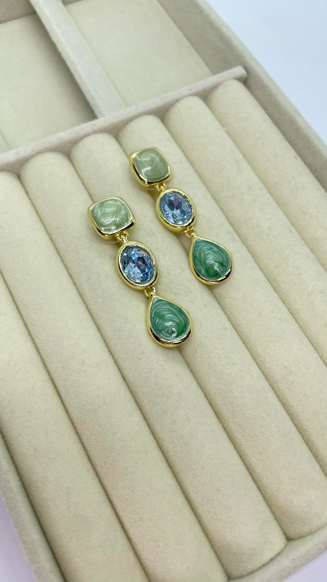 Premium Seri Mint Yeşili Küpe