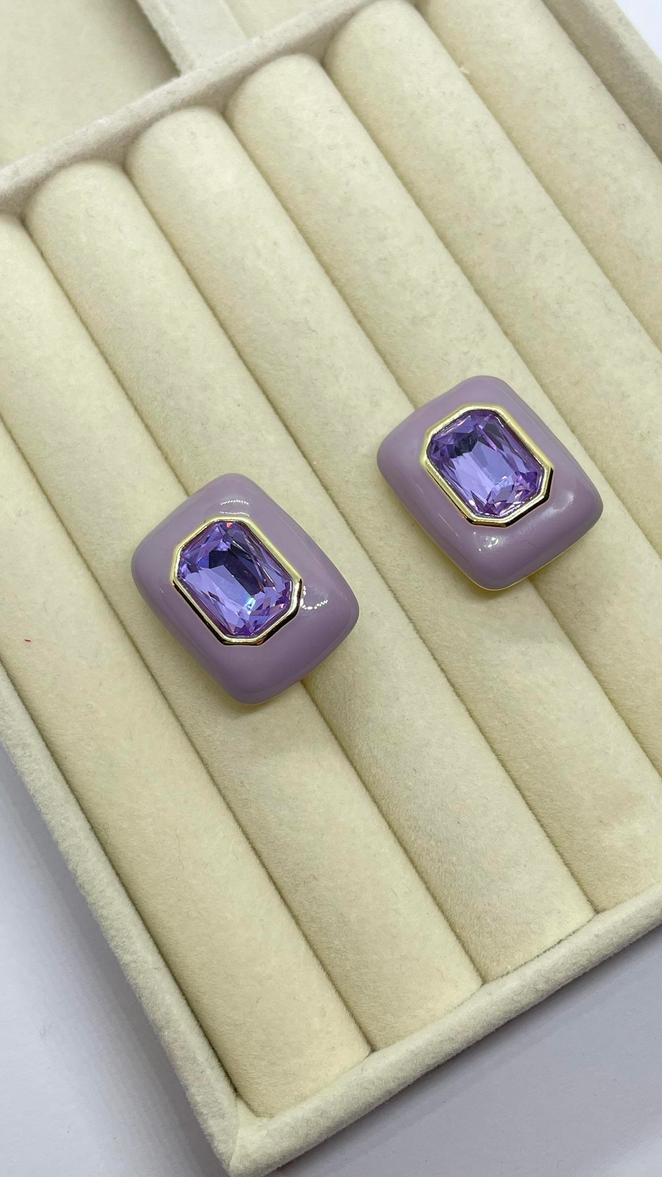 Premium Seri Mor Küpe