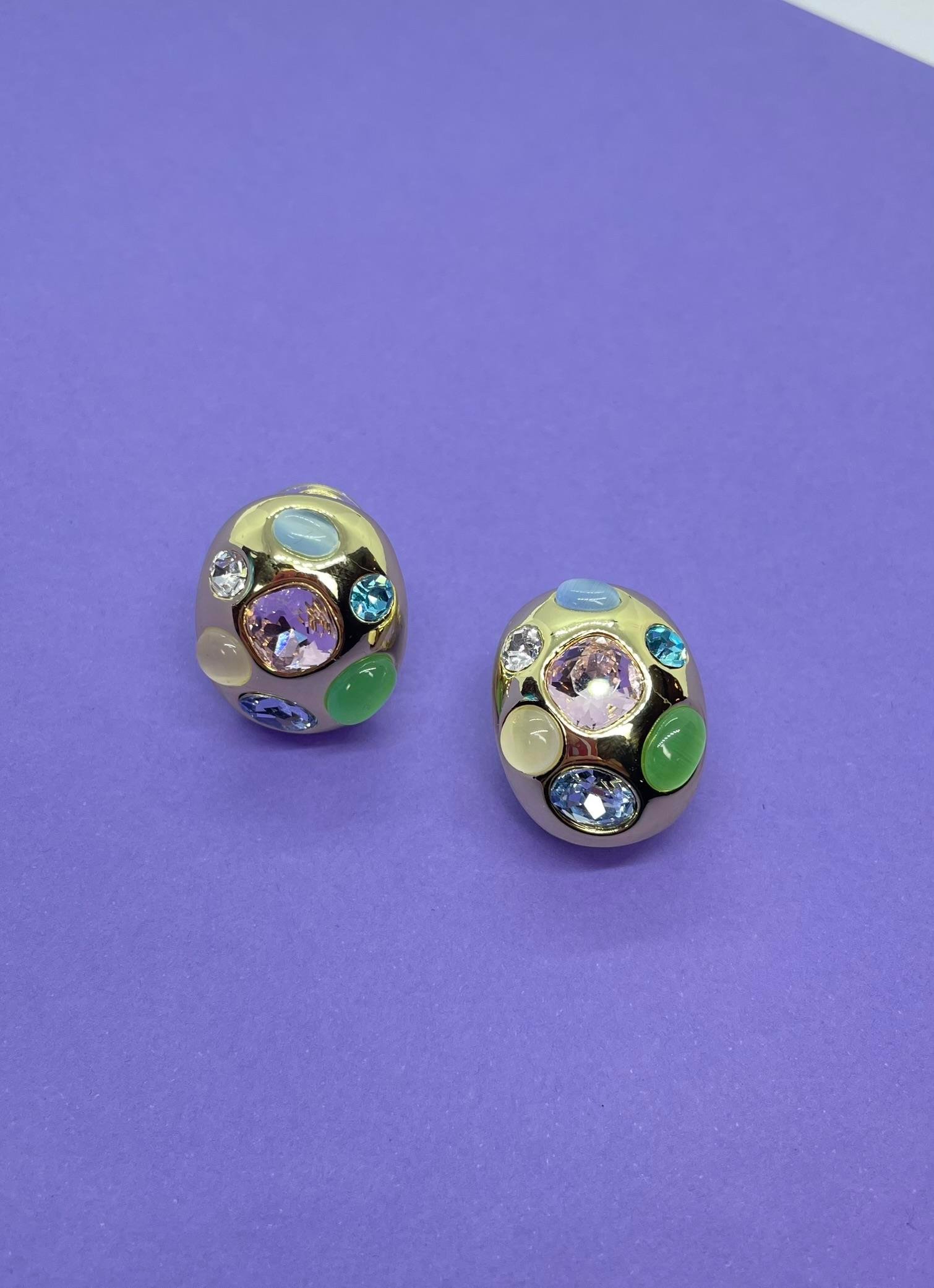 Premium Seri Top Taşlı Küpe