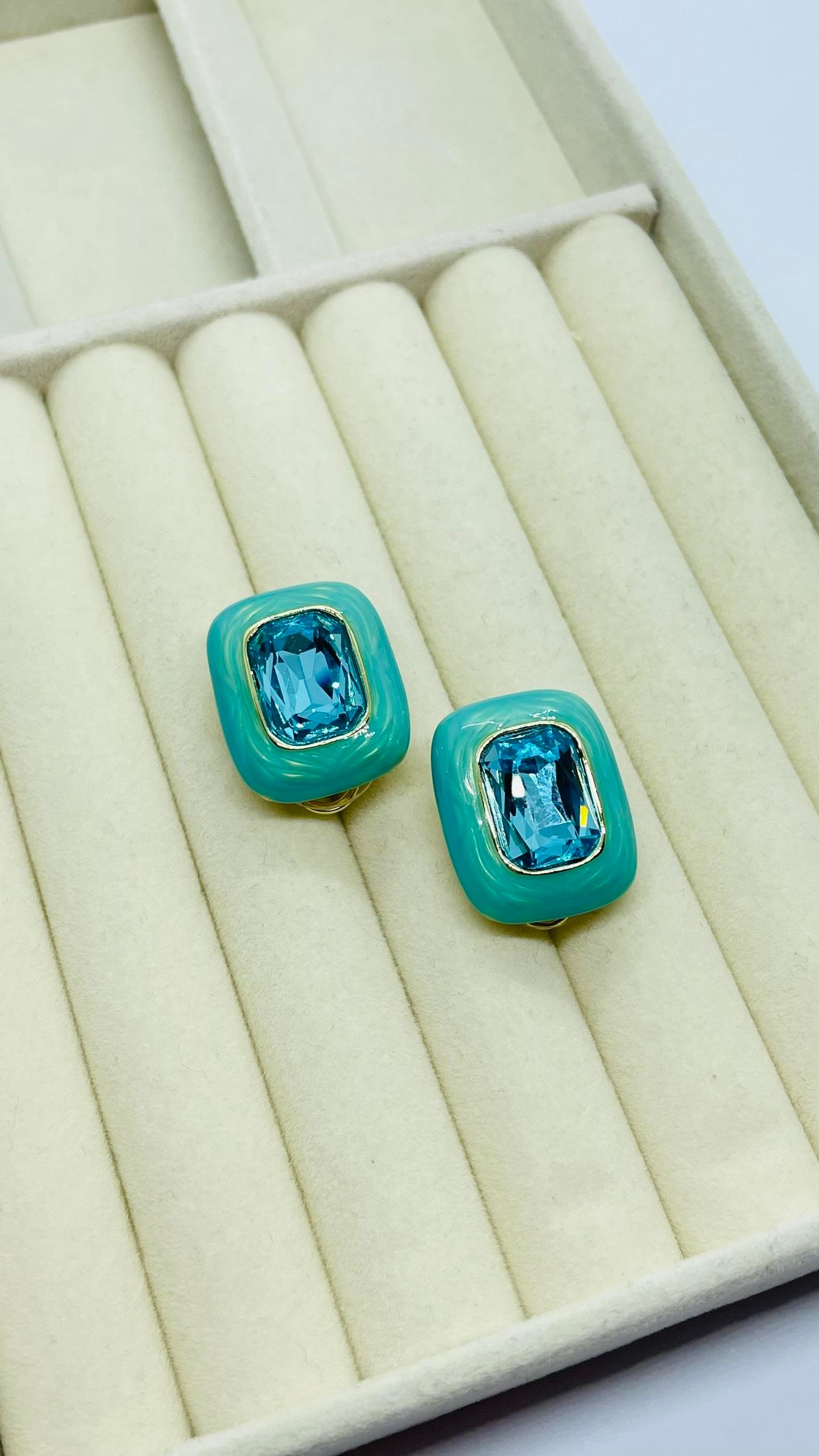 Premium Turkuaz Küpe