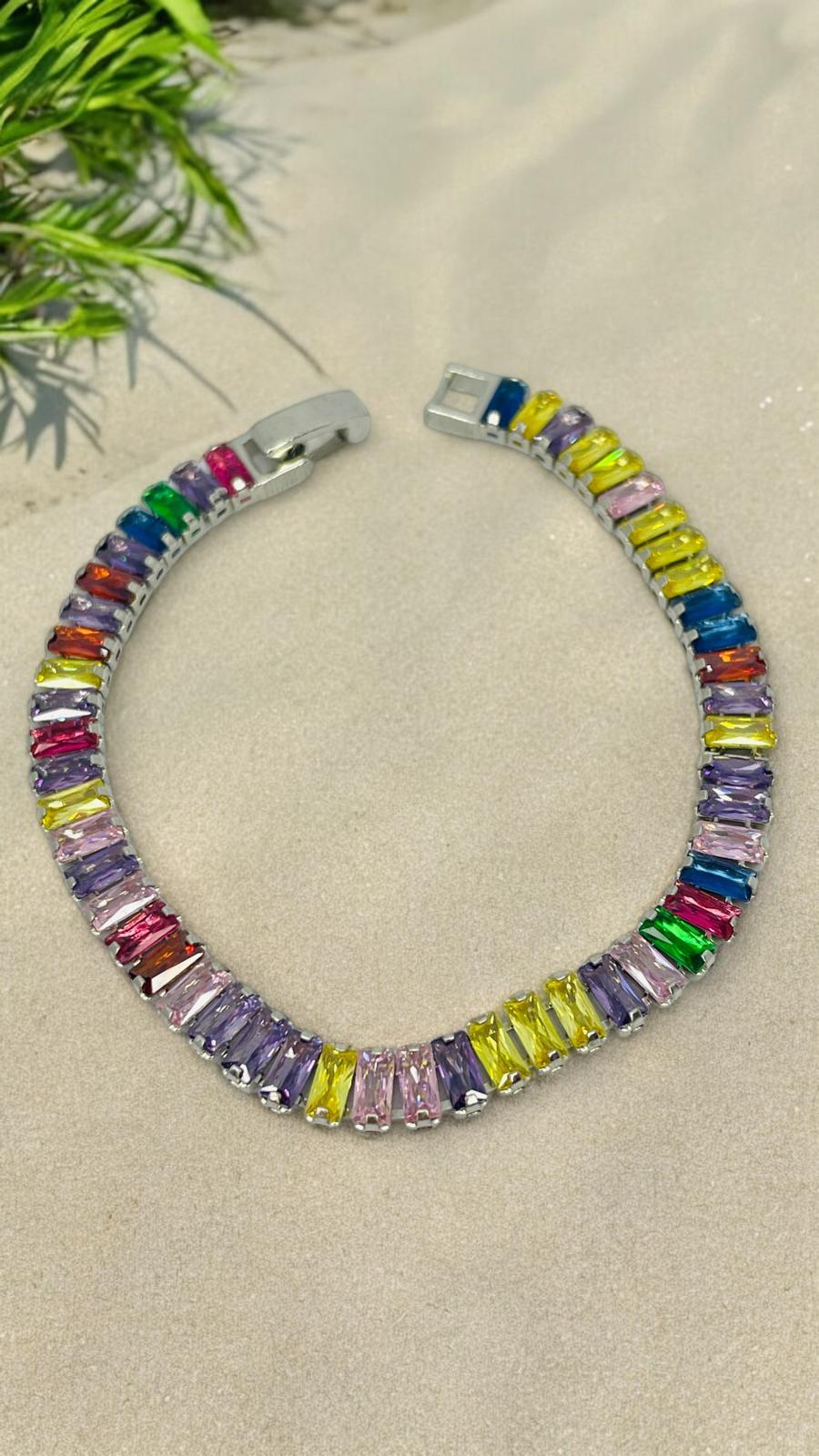 Renkli Baget Suyolu Bileklik (925)