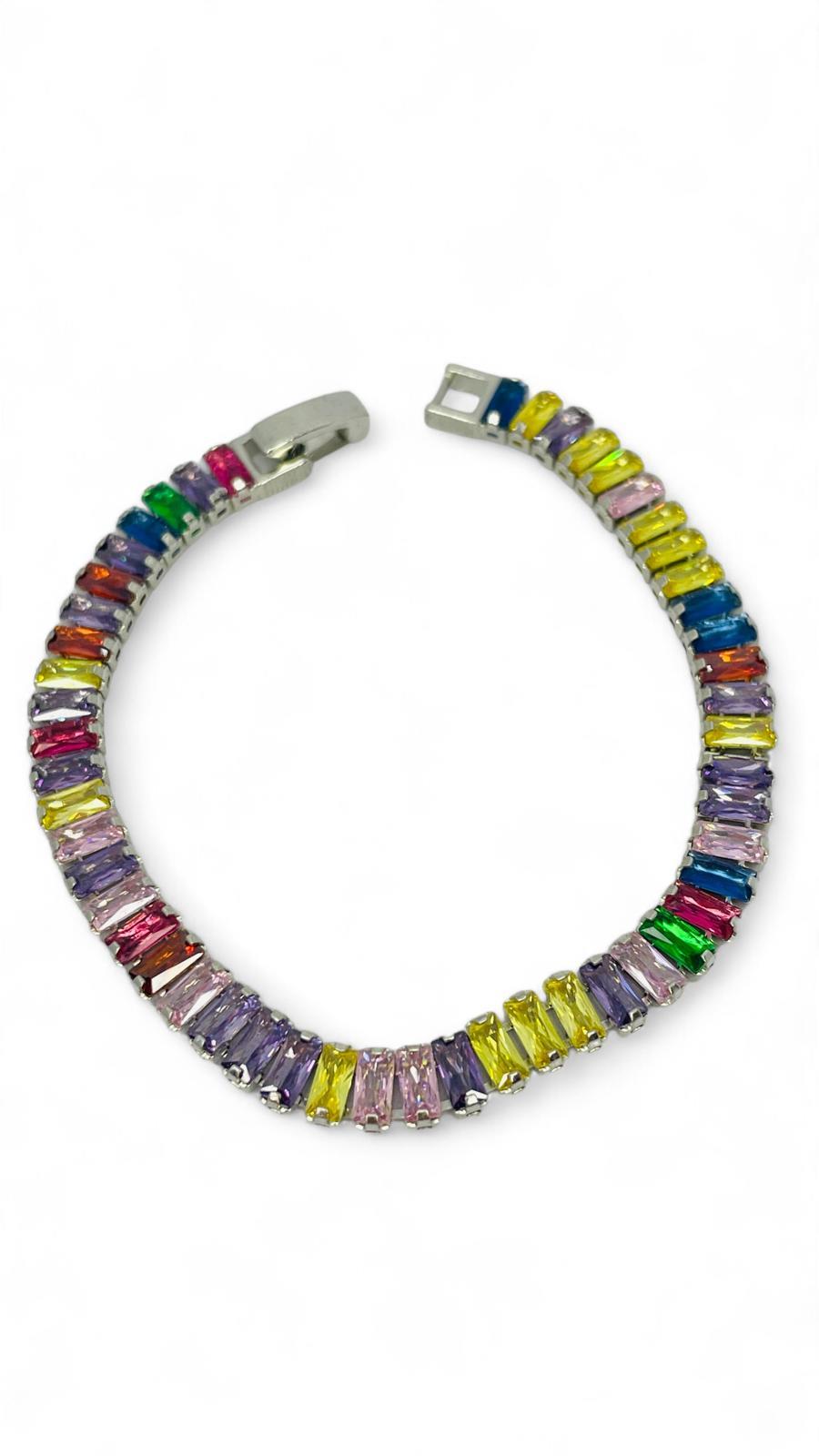 Renkli Baget Suyolu Bileklik (925)