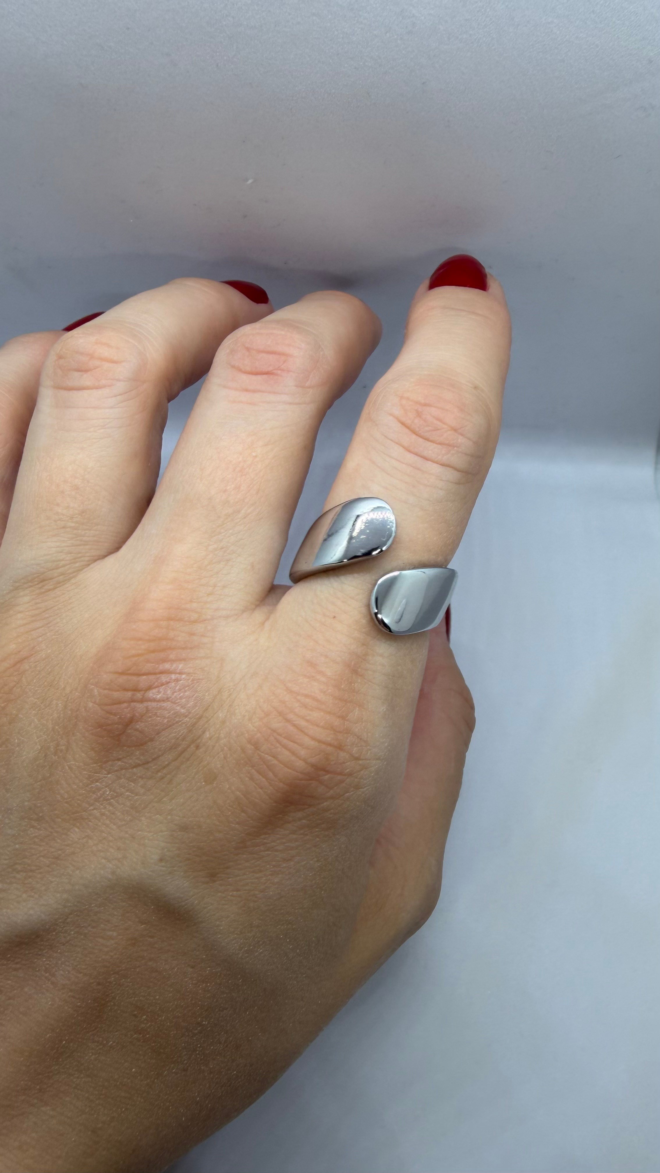 Silver Renk Ayarlanabilir Yüzük 