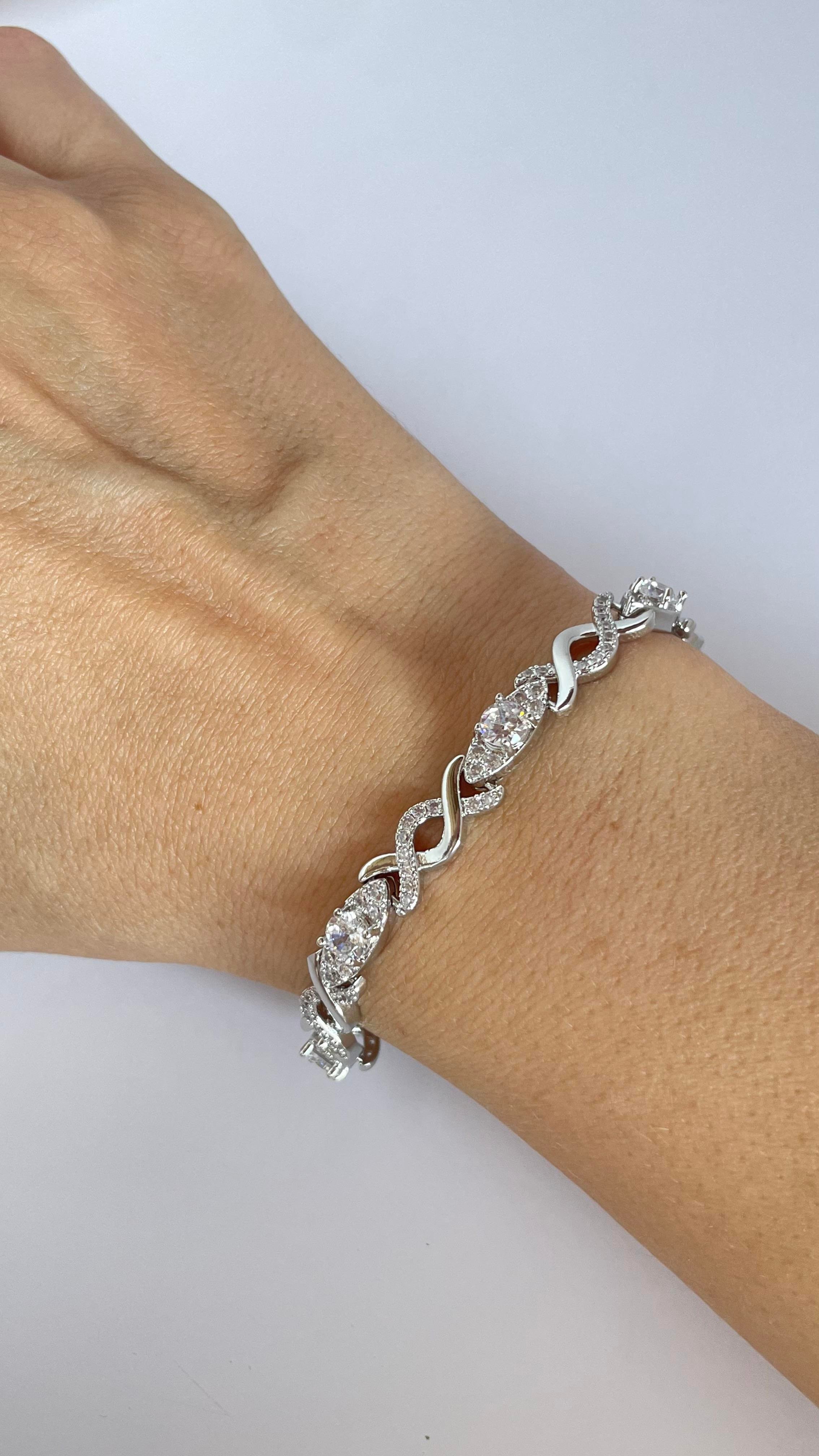 Sonsuz Taşlı Silver Renk Bileklik