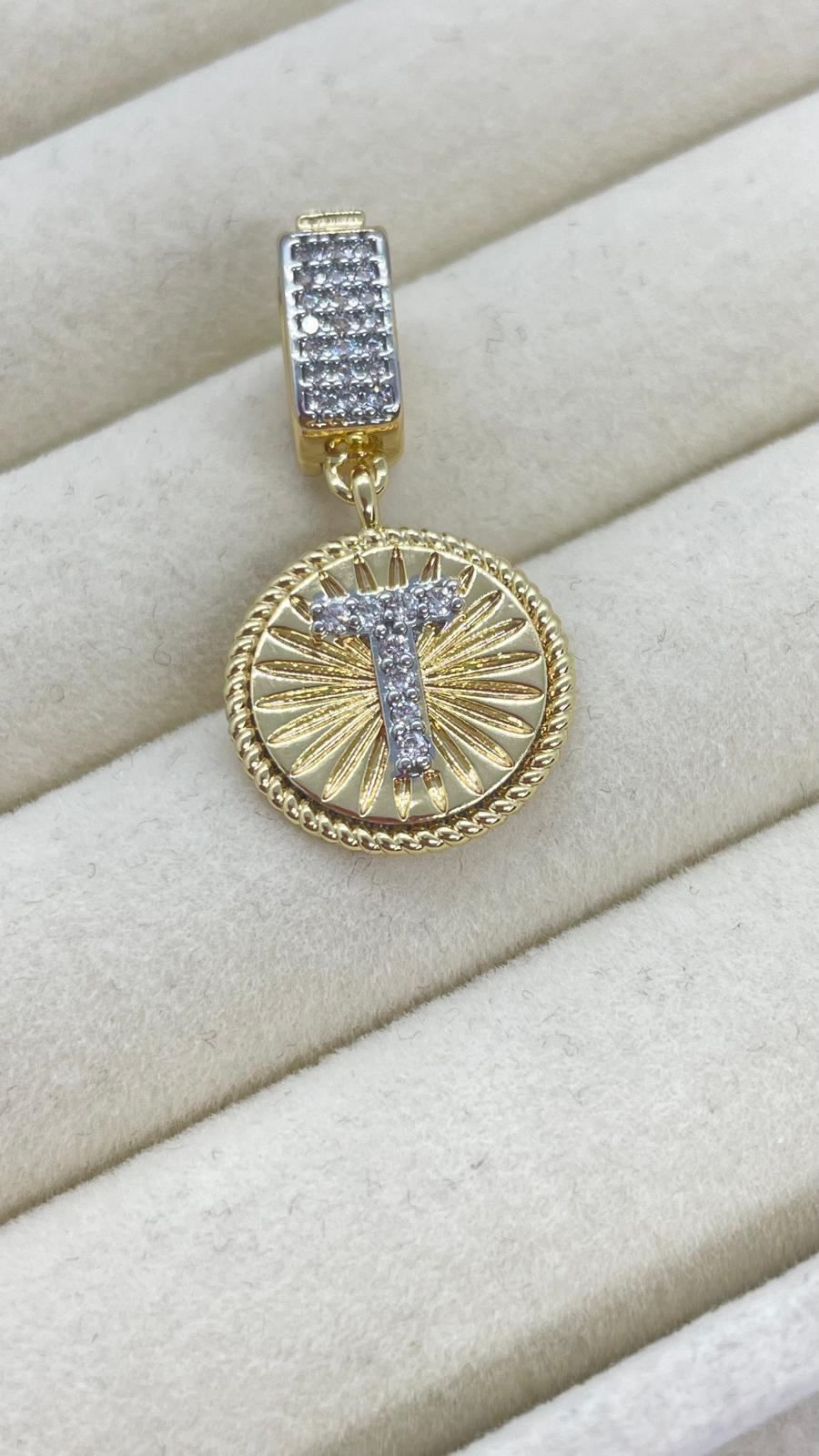 T Harfli Kolye Ve Bileklik Ucu Charm