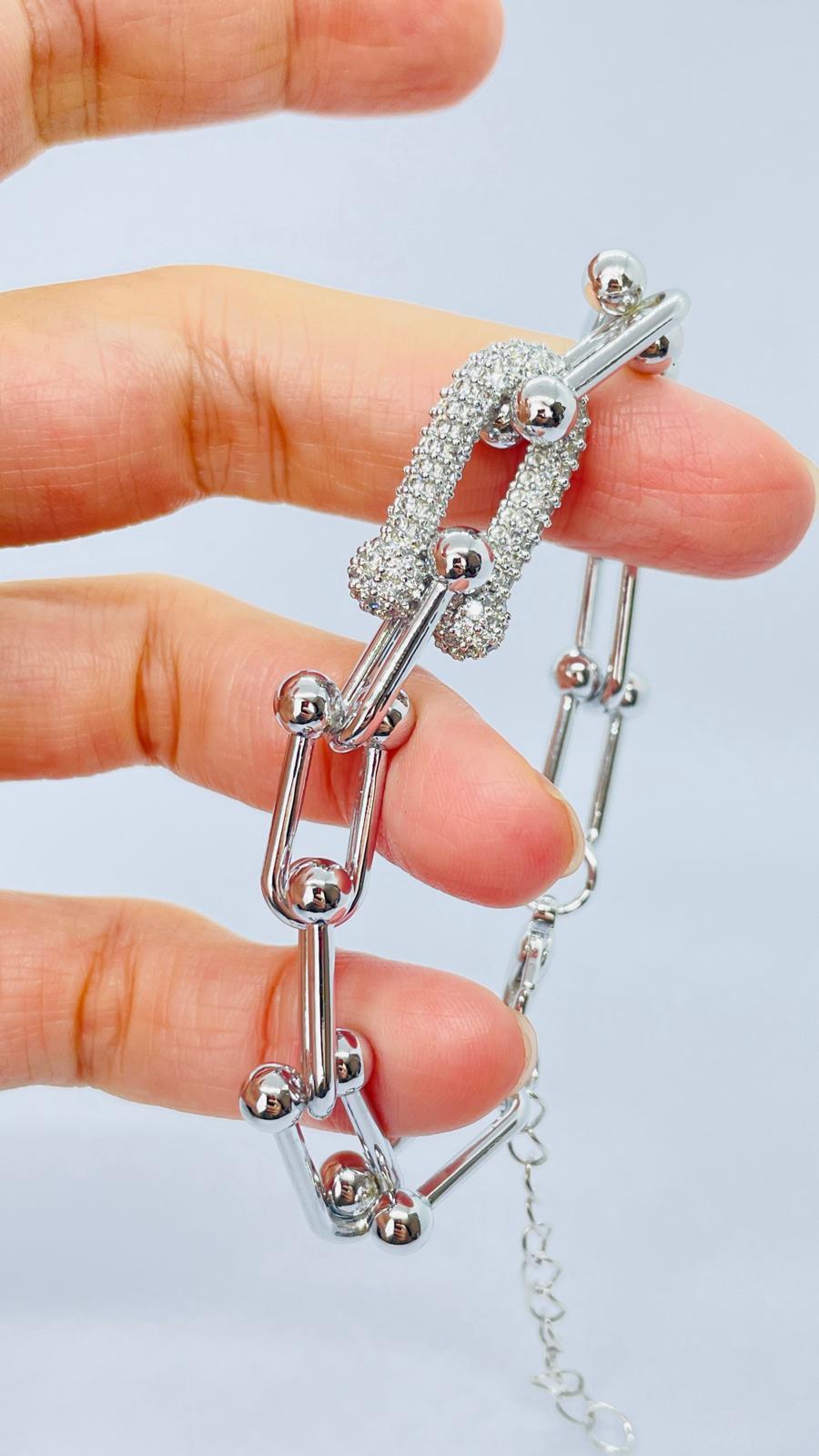 TF Marka Model Silver  Renk Bileklik