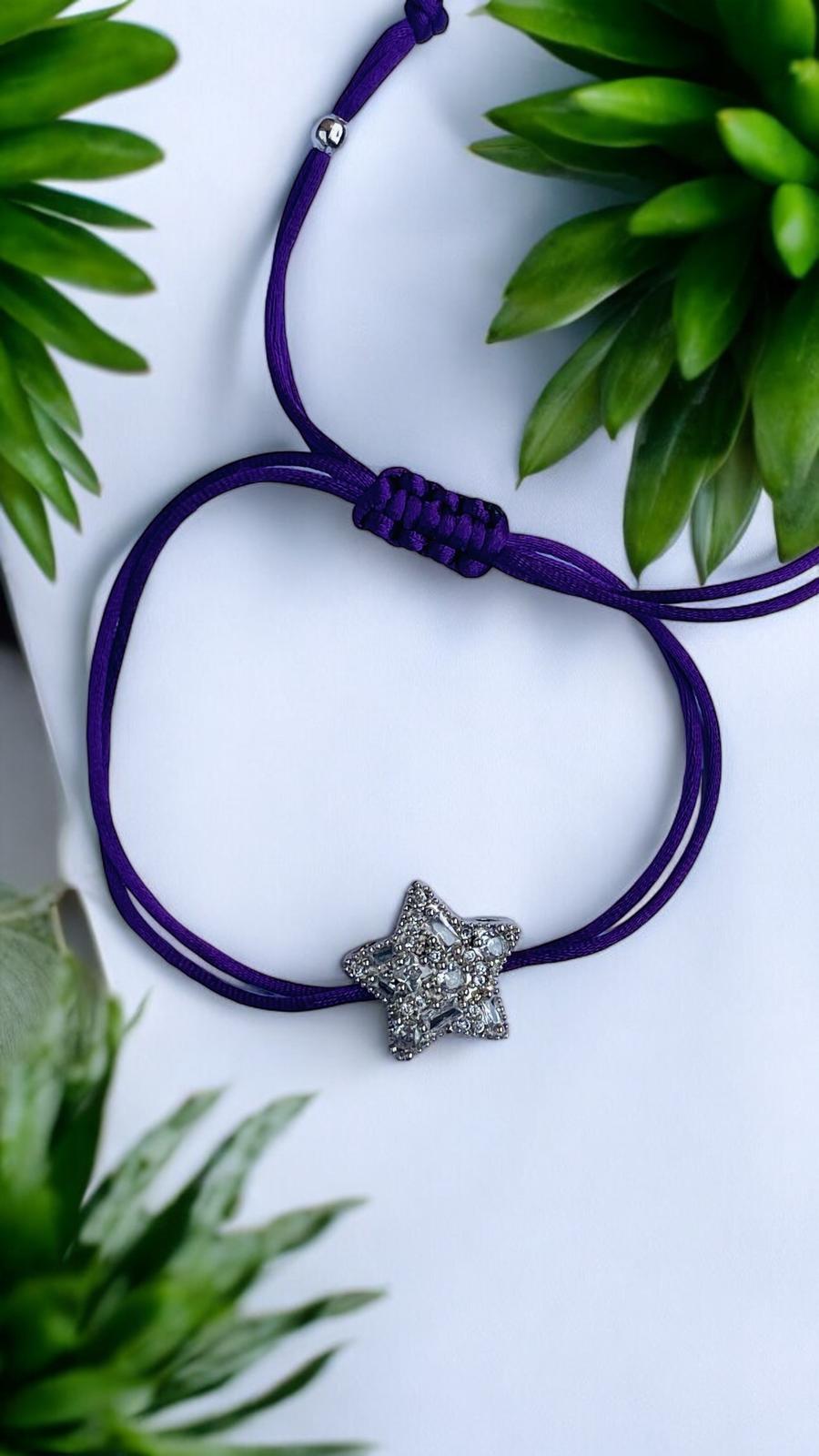 Yıldız Taşlı İp Bileklik