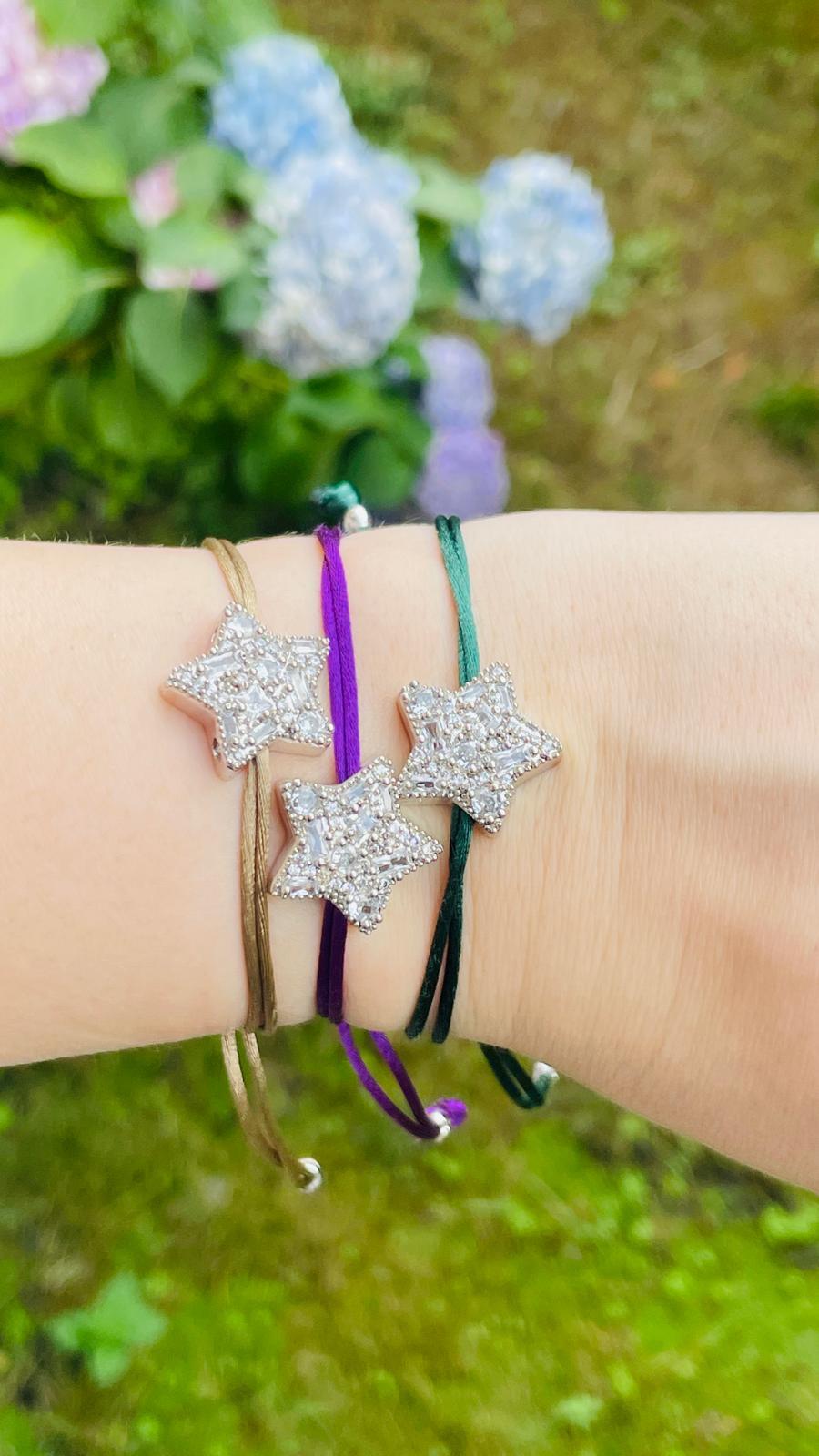 Yıldız Taşlı İp Bileklik