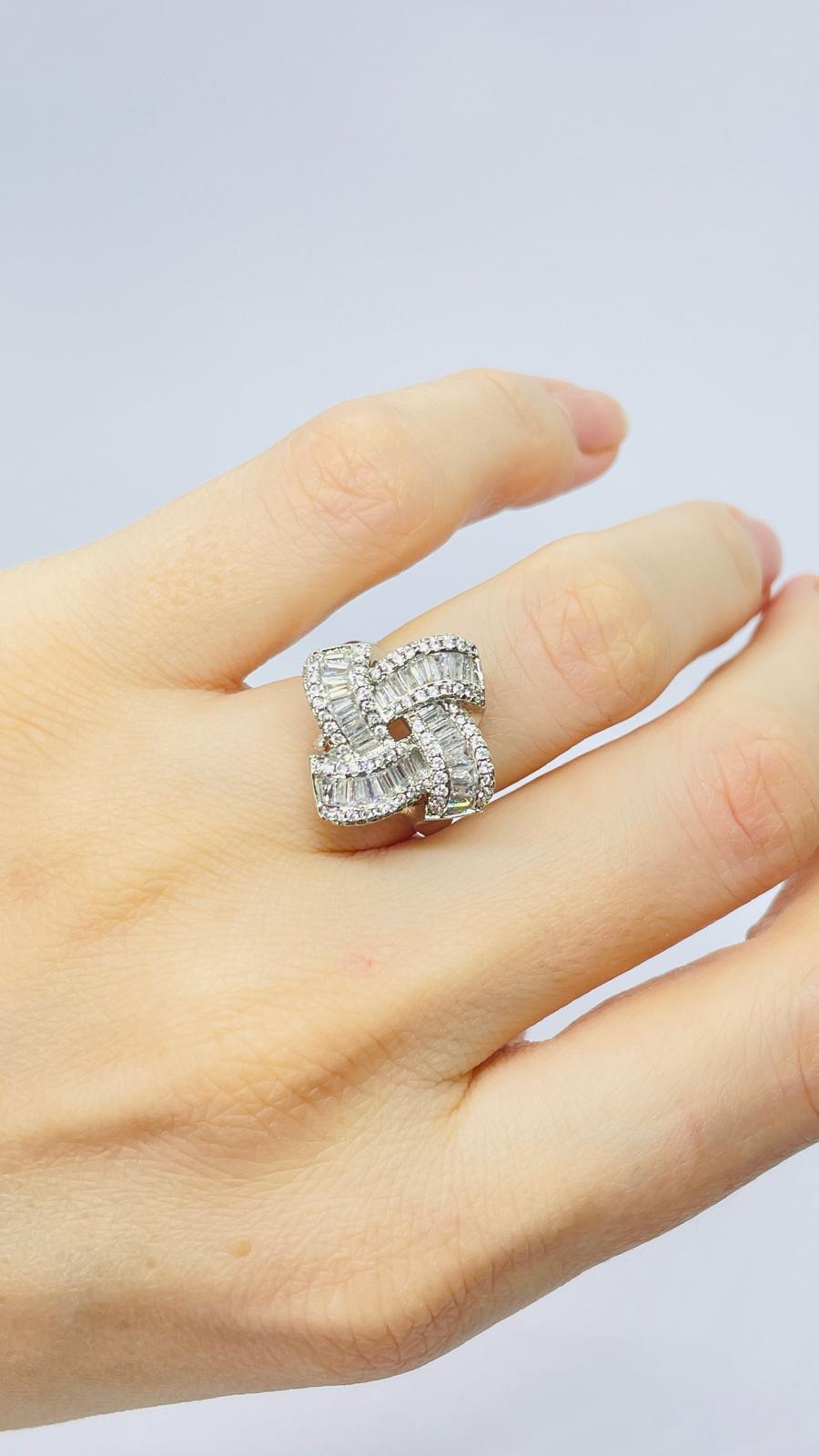 Yonca Baget Taşlı Ayarlanabilir Yüzük