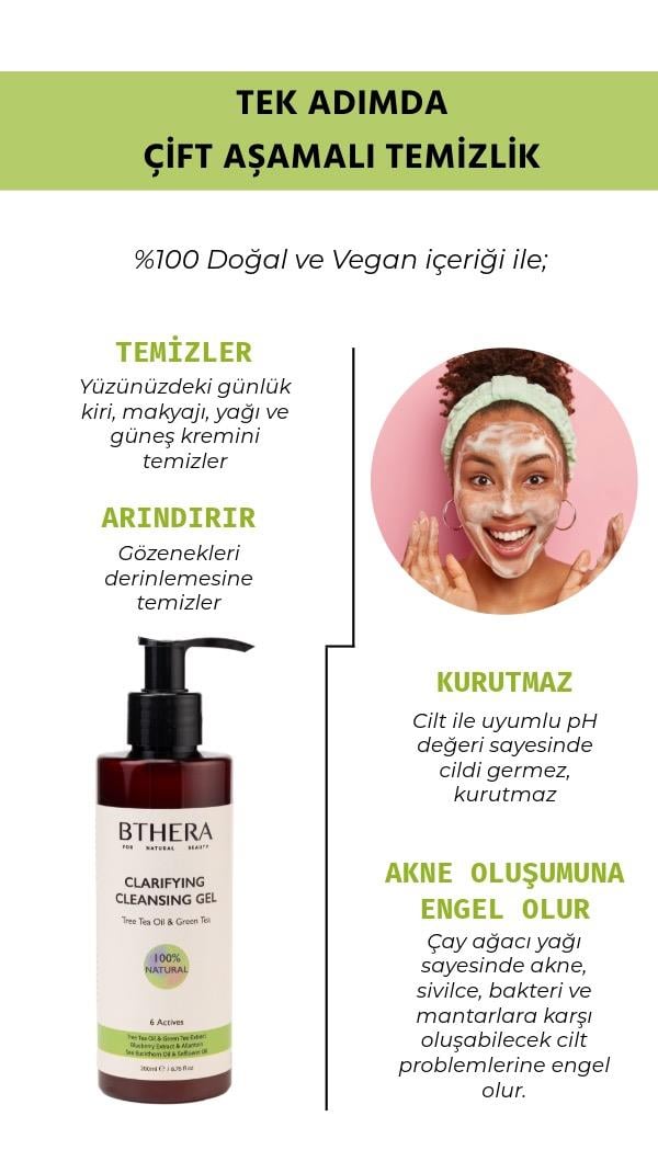 Arındırıcı Yüz Temizleme Jeli Çay Ağacı & Yeşil Çay