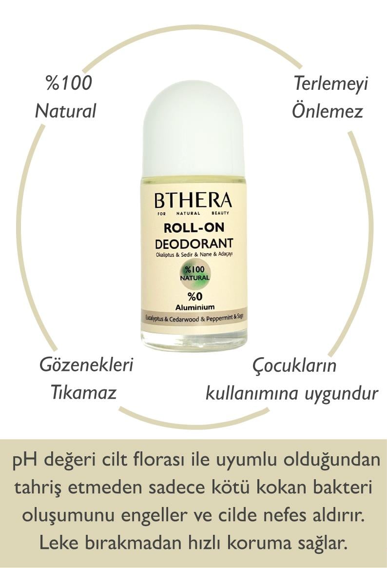 Doğal Roll-on Deodorant Okaliptus & Sedir & Nane & Adaçayı