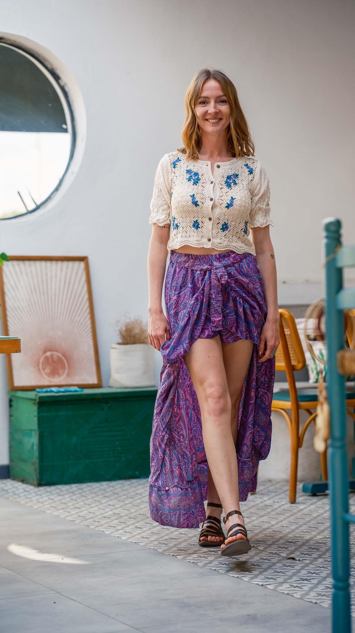 Bohemian Dreamer İpek Şort Etek