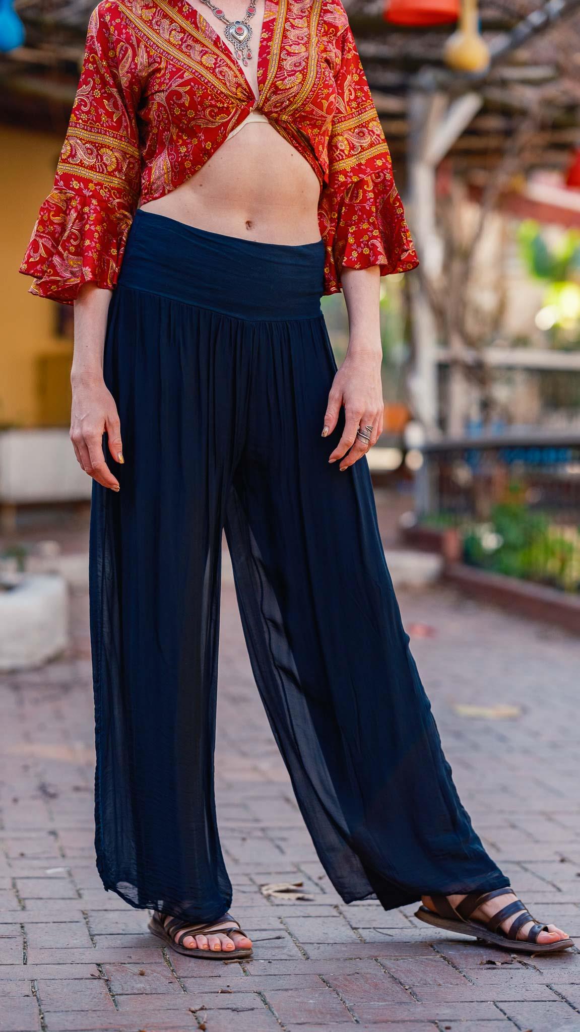 Bordo İspanyol Kol Desenli İpek Bluz