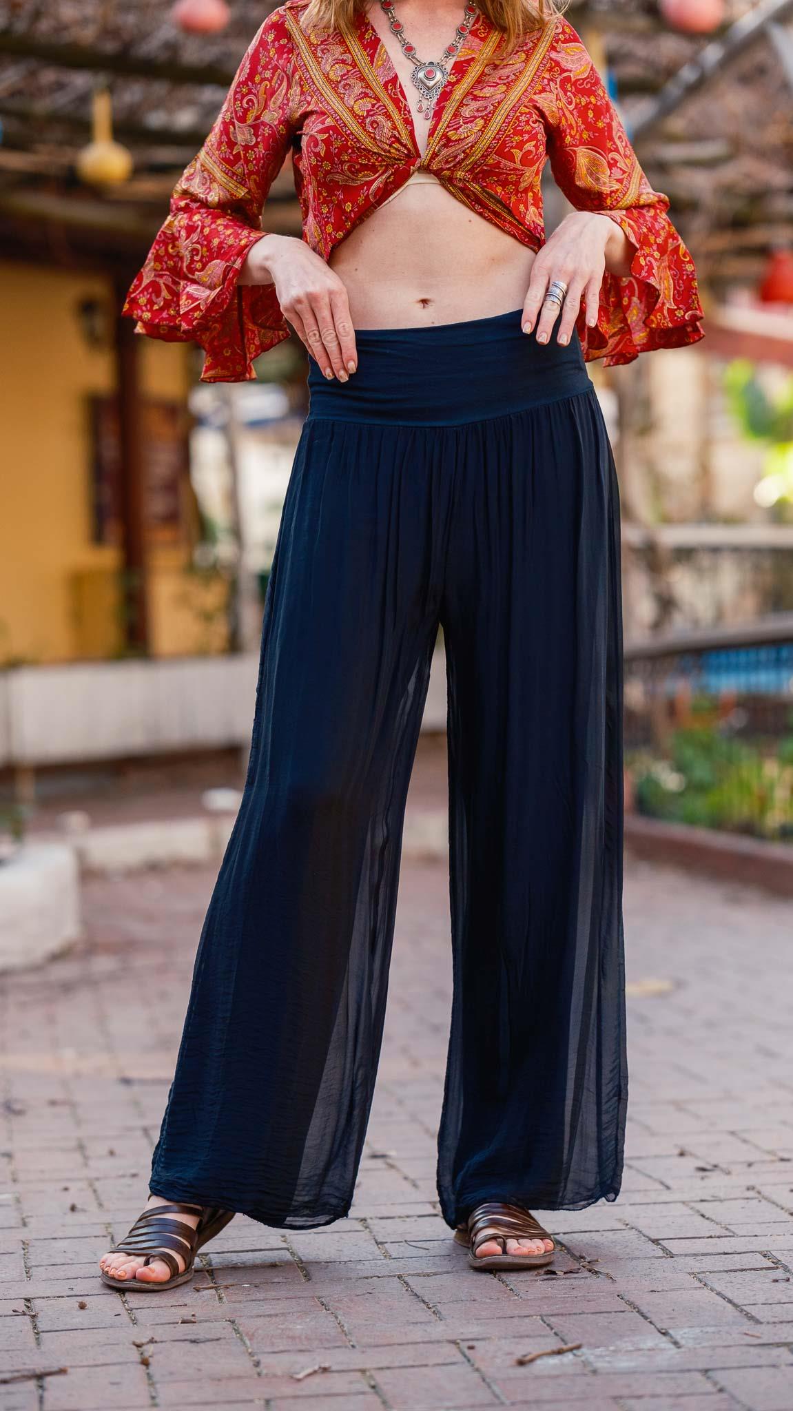 Bordo İspanyol Kol Desenli İpek Bluz