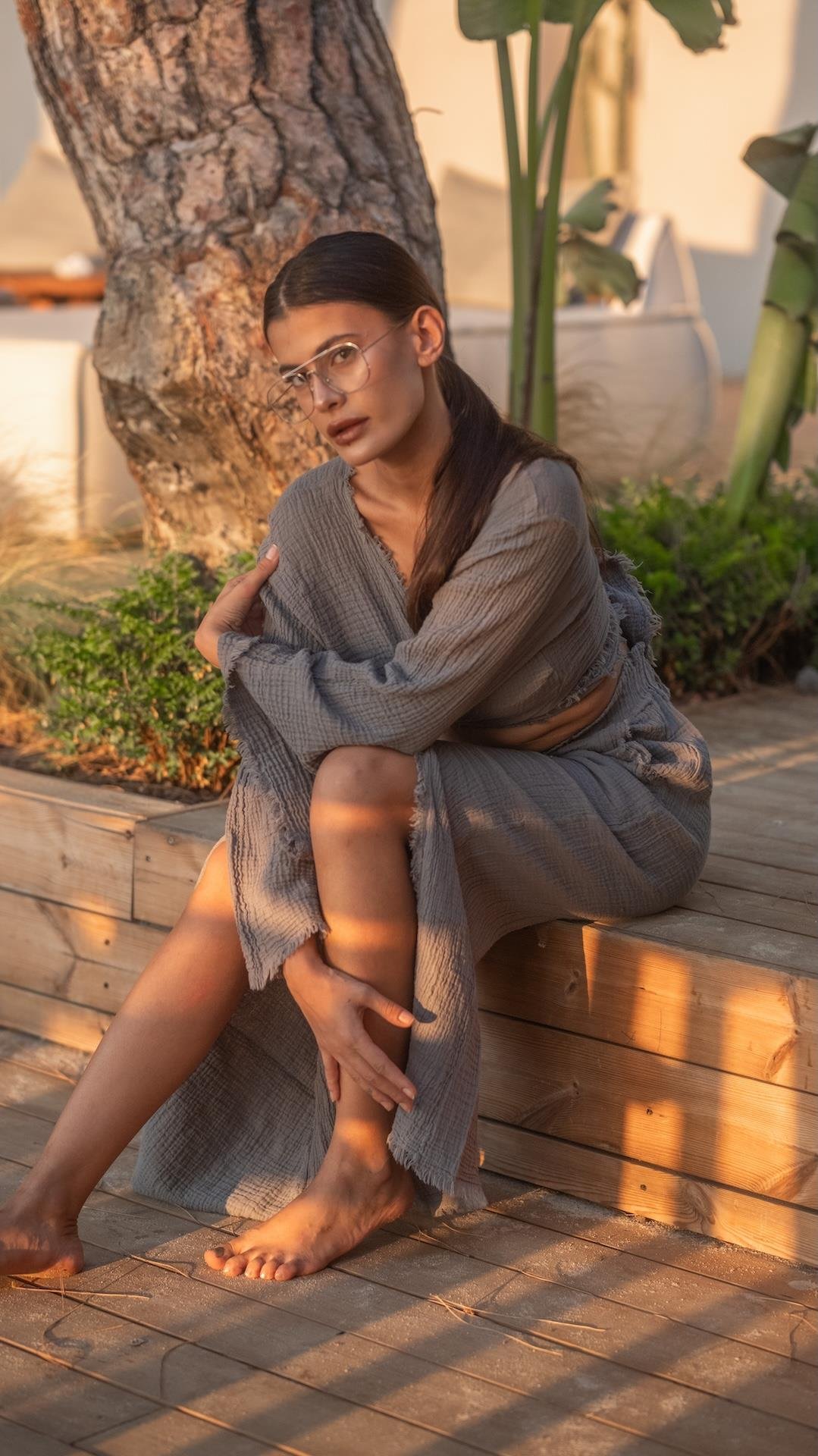 Gri Renk Marakesh Müslin Pantolon