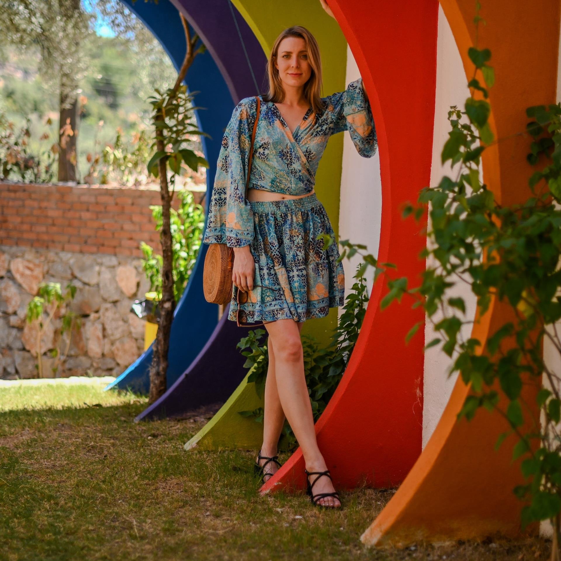 İpek Kısa Etek Bluz Takım