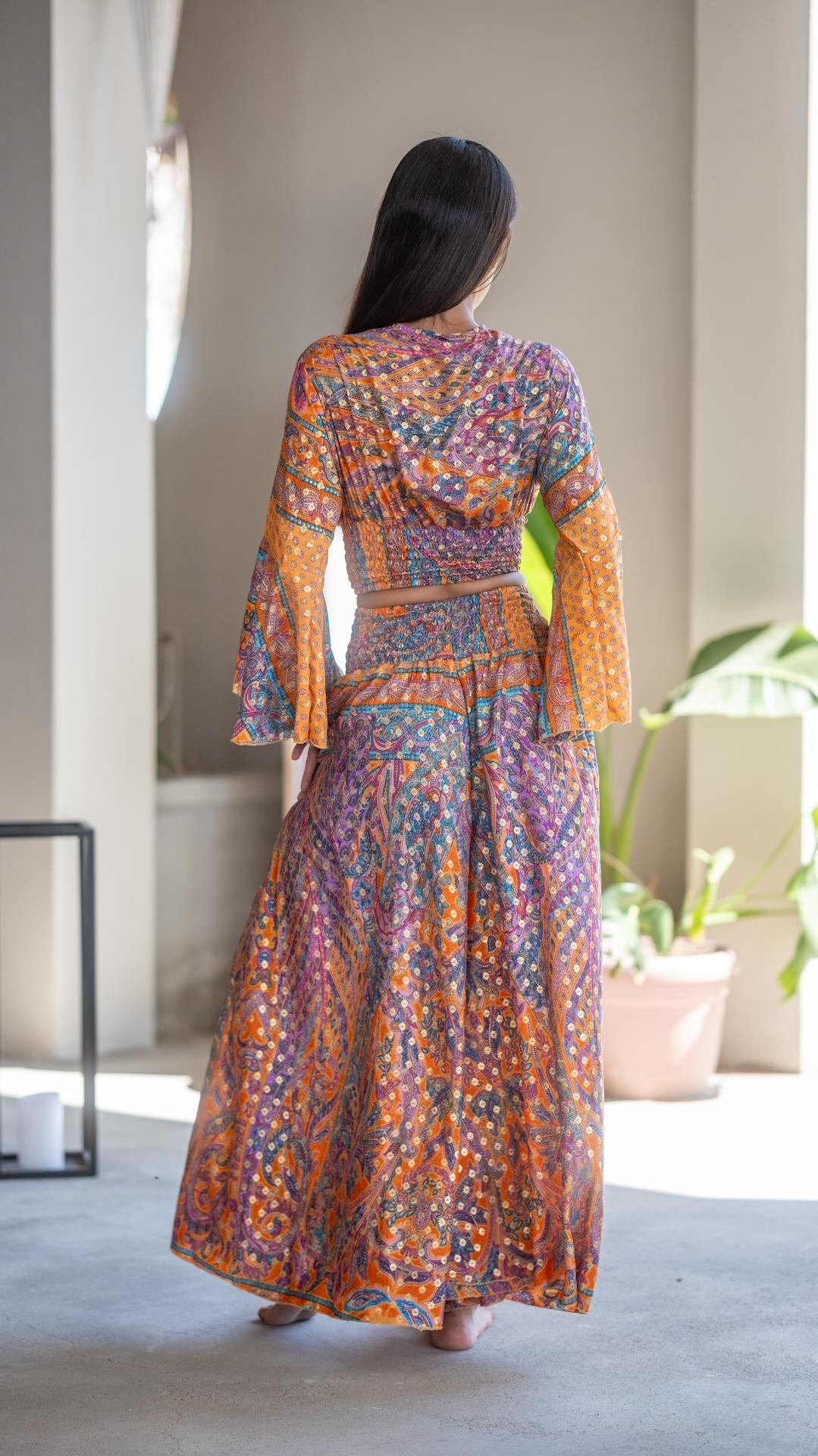 İpek Pantolon Bluz Takım