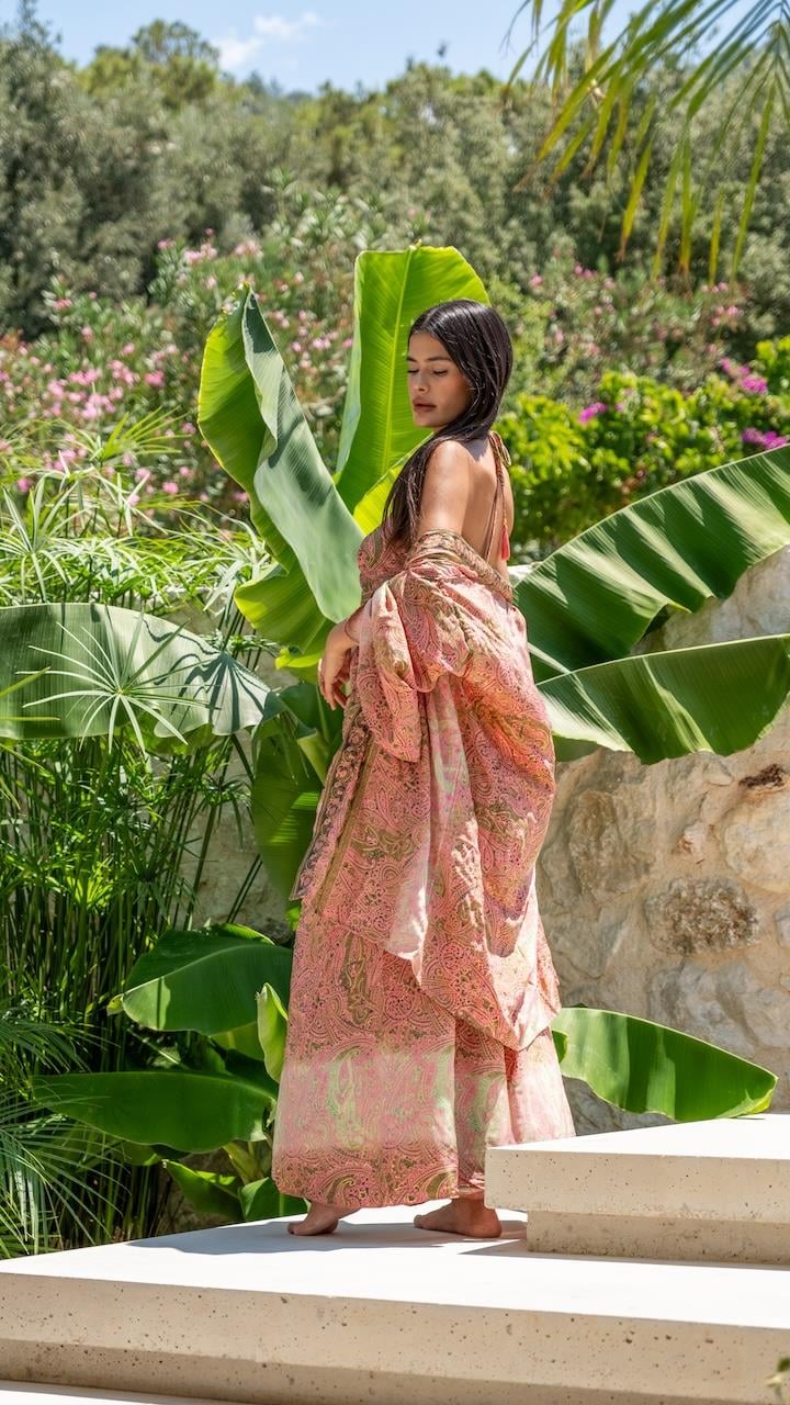 İpek Pantolon Crop Kimono