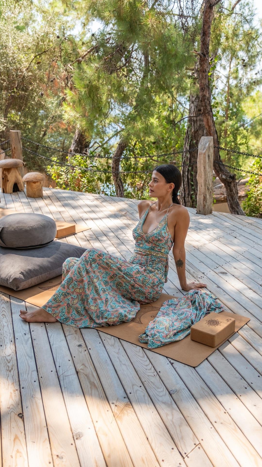 İpek Pantolon Crop Kimono