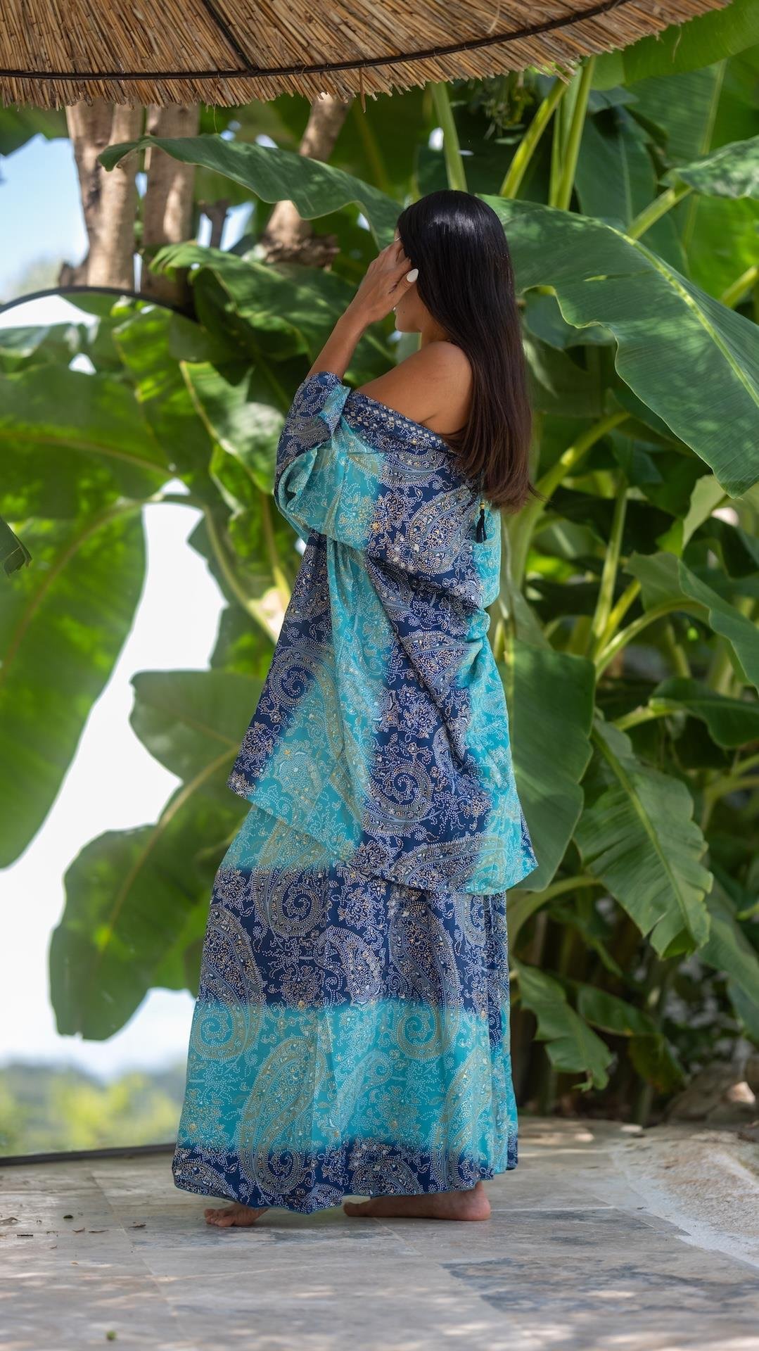 İpek Pantolon Crop Kimono