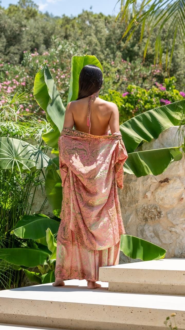 İpek Pantolon Crop Kimono