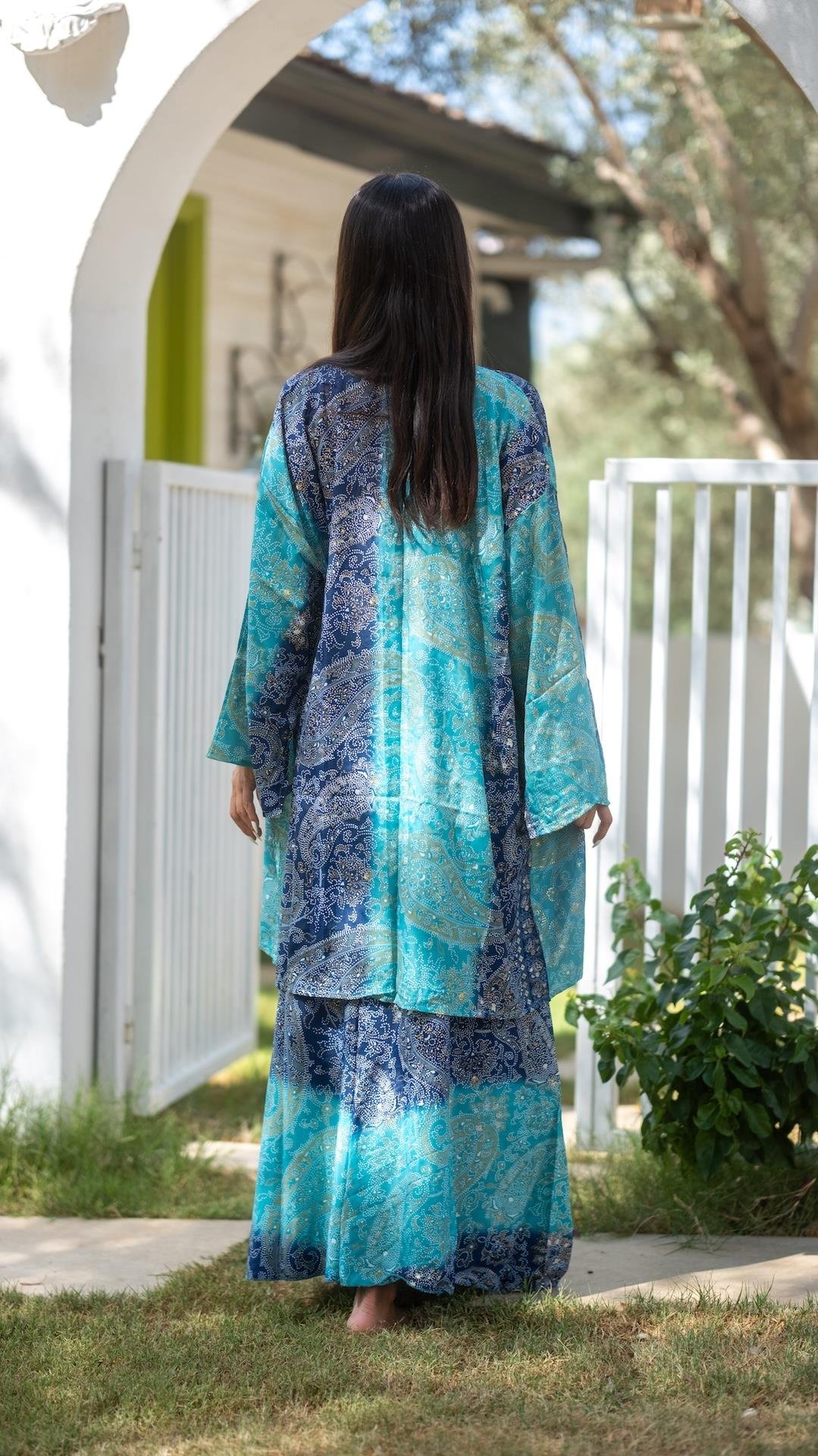 İpek Pantolon Crop Kimono