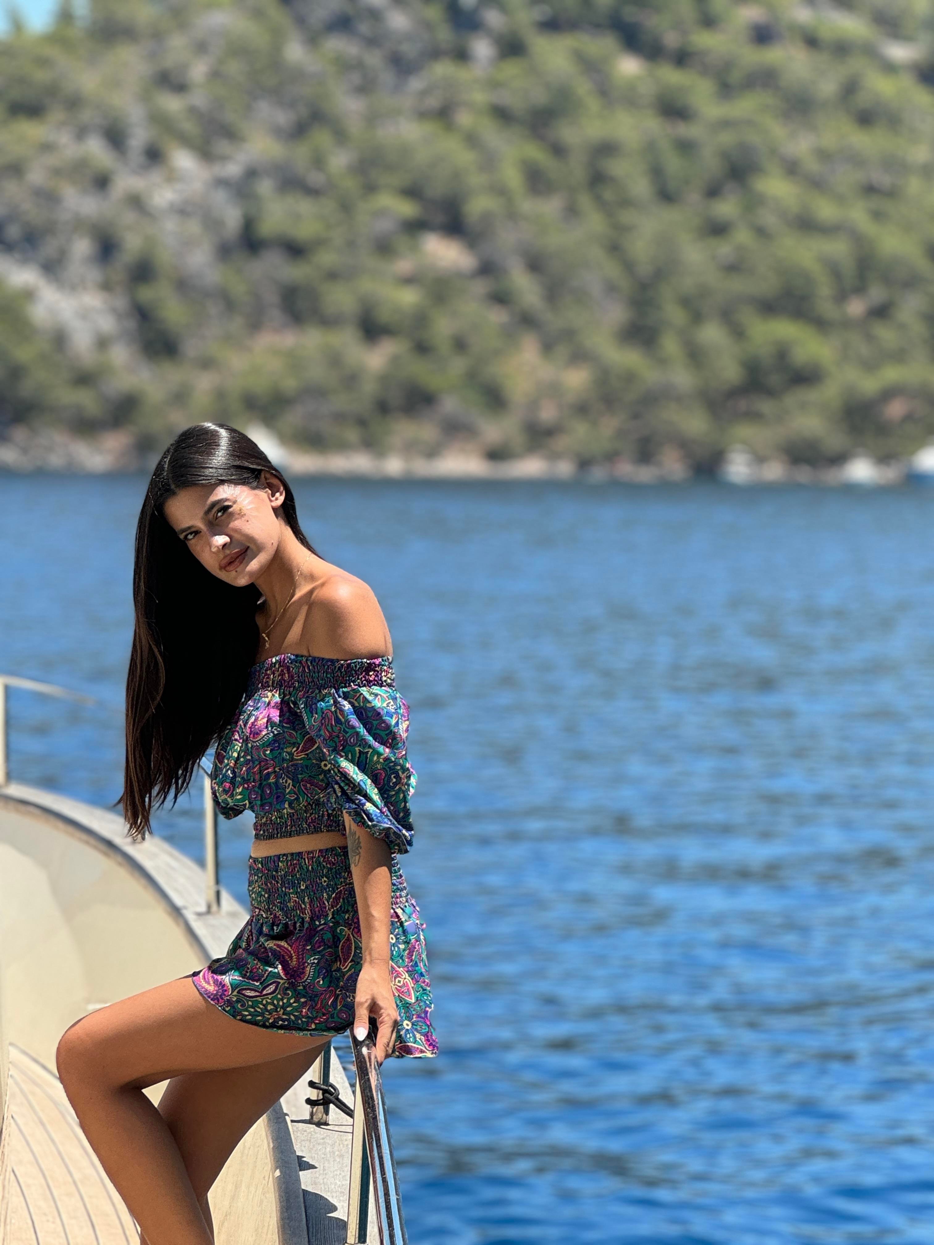 İpek Şort Crop Takım