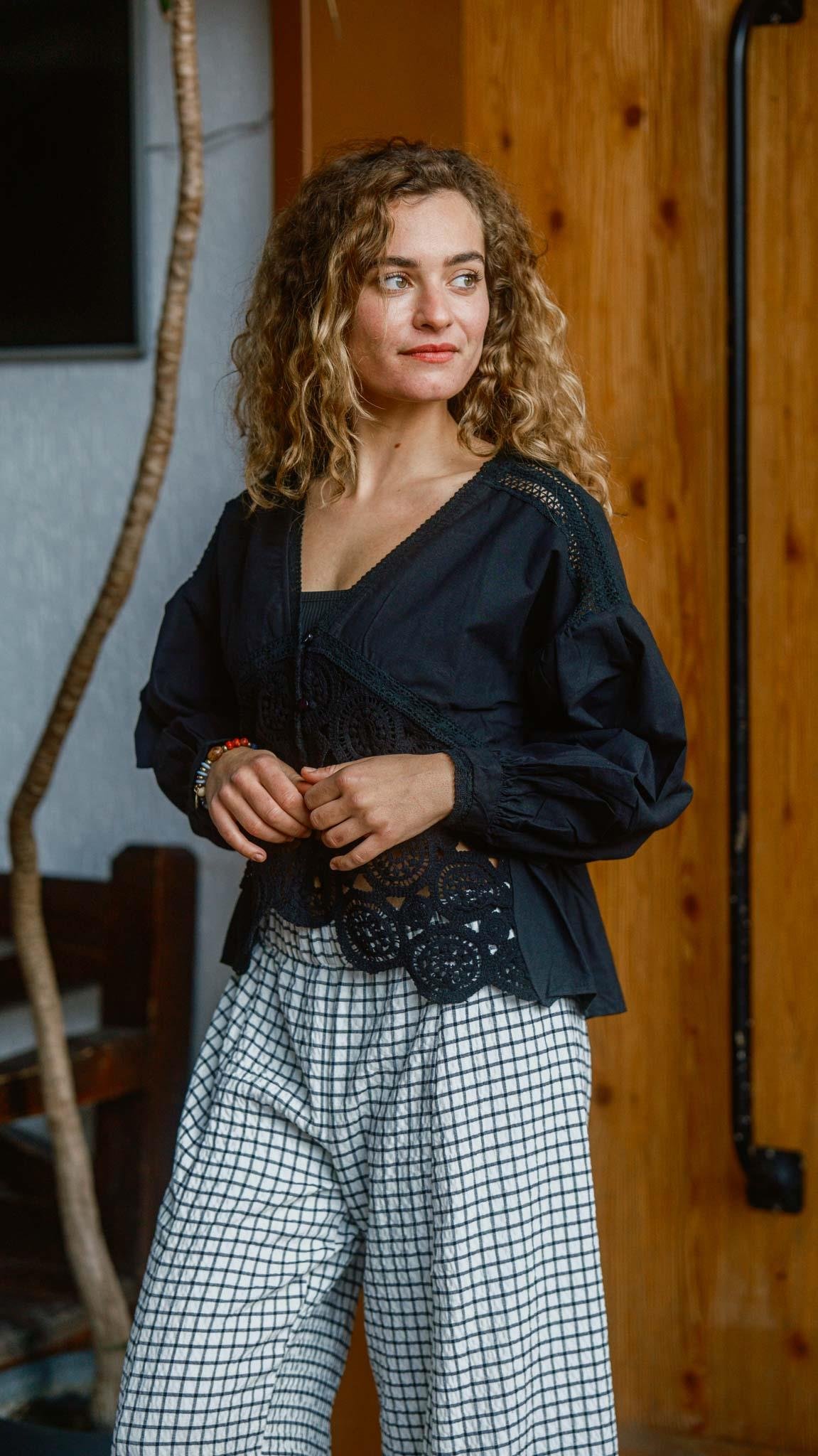 Kareli Desen Salaş Pantolon