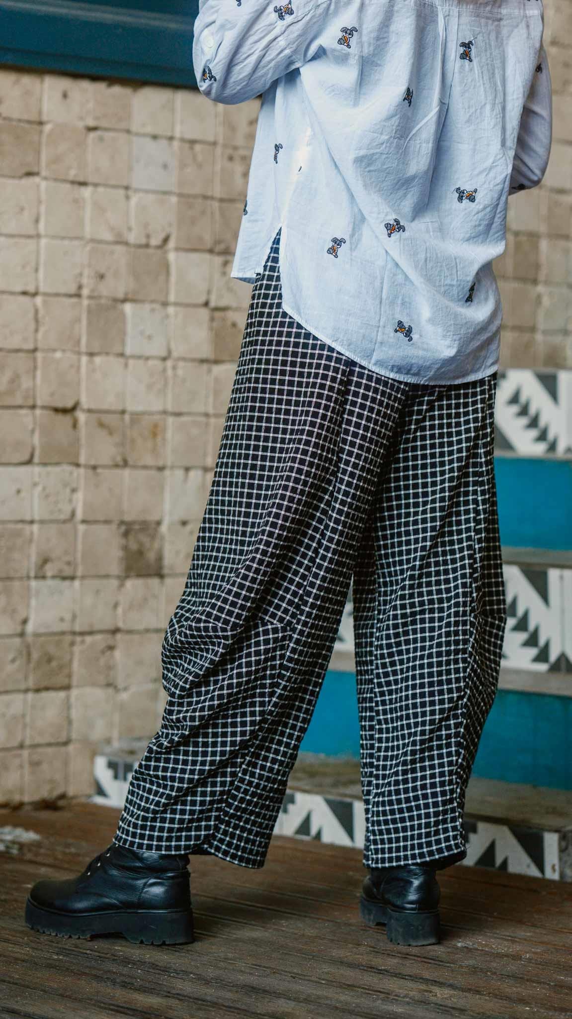 Kareli Desen Salaş Pantolon