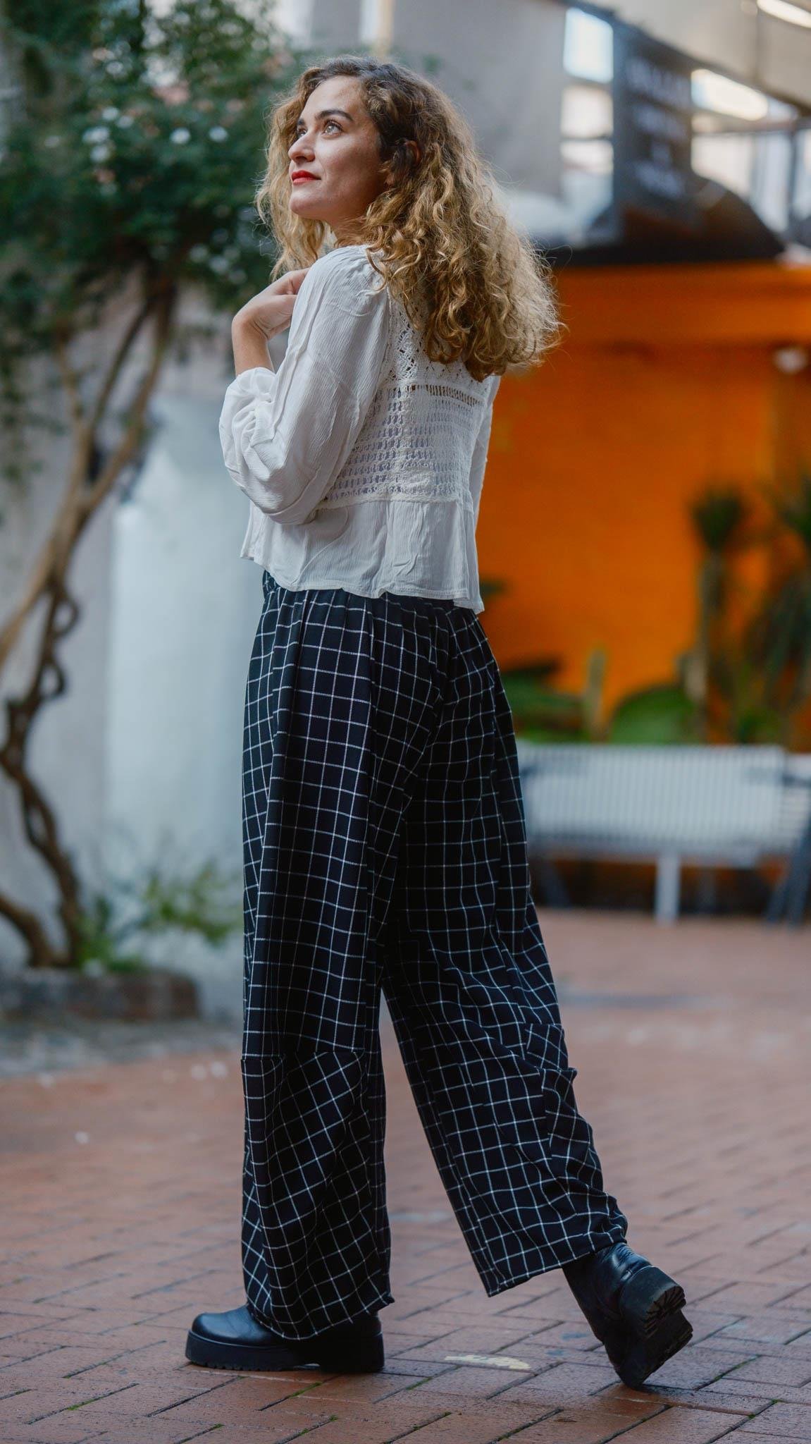 Kareli Desen Salaş Pantolon