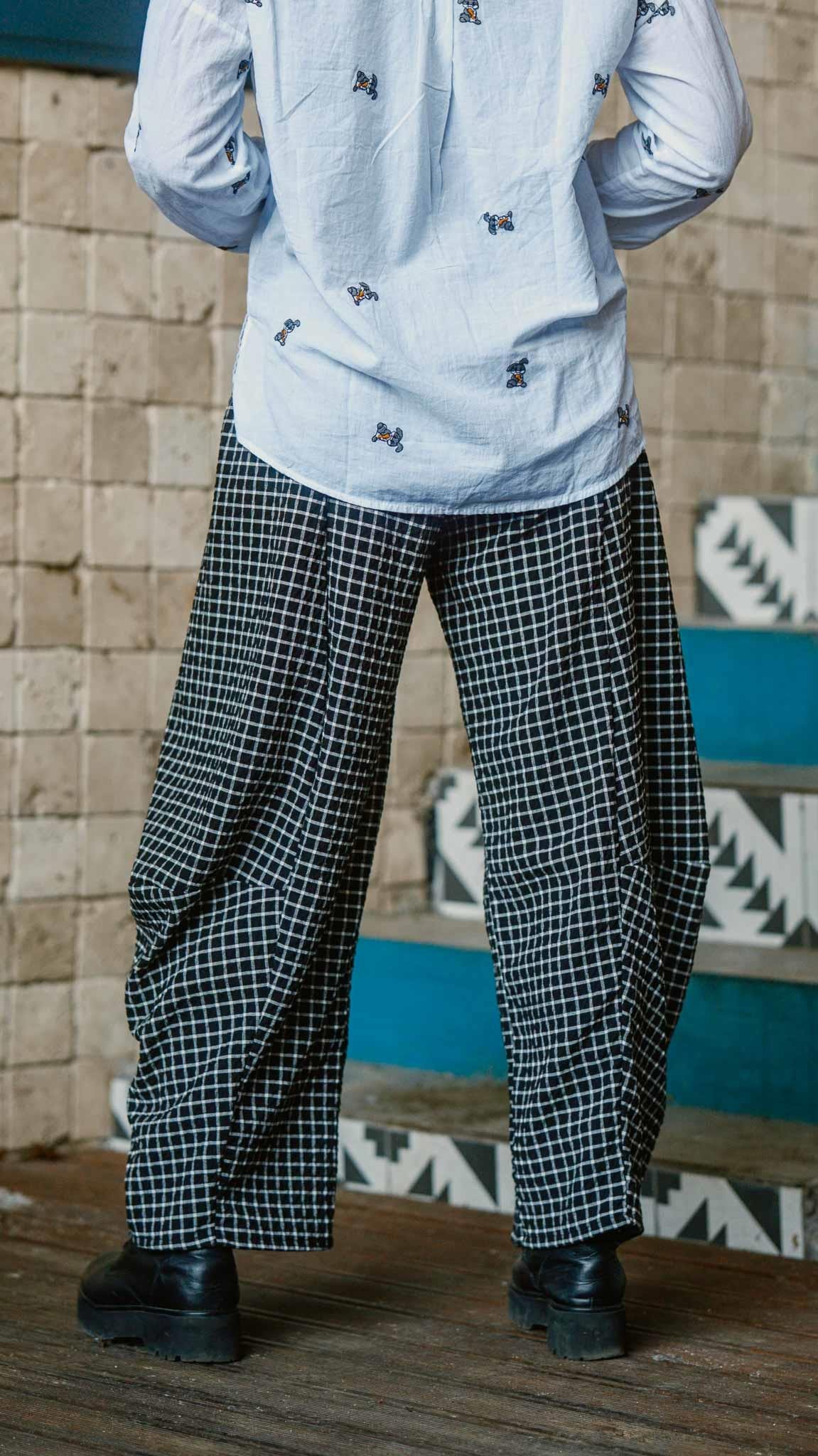 Kareli Desen Salaş Pantolon