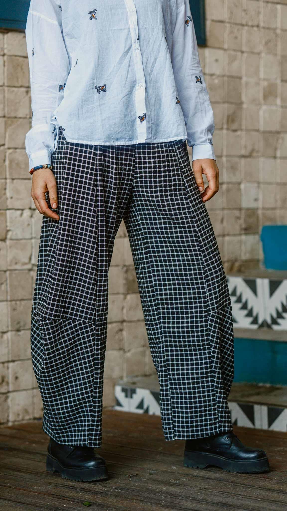 Kareli Desen Salaş Pantolon