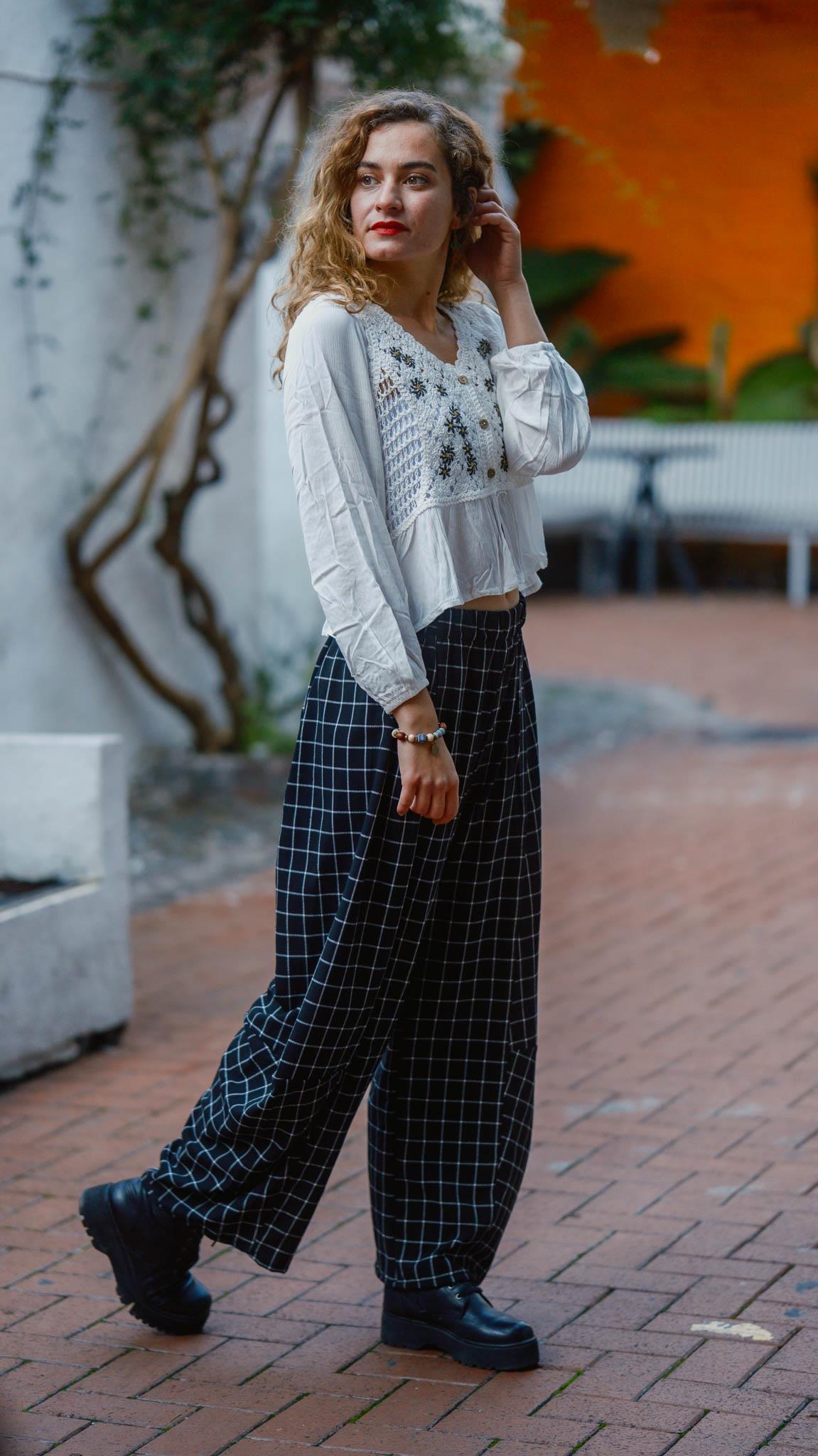 Kareli Desen Salaş Pantolon