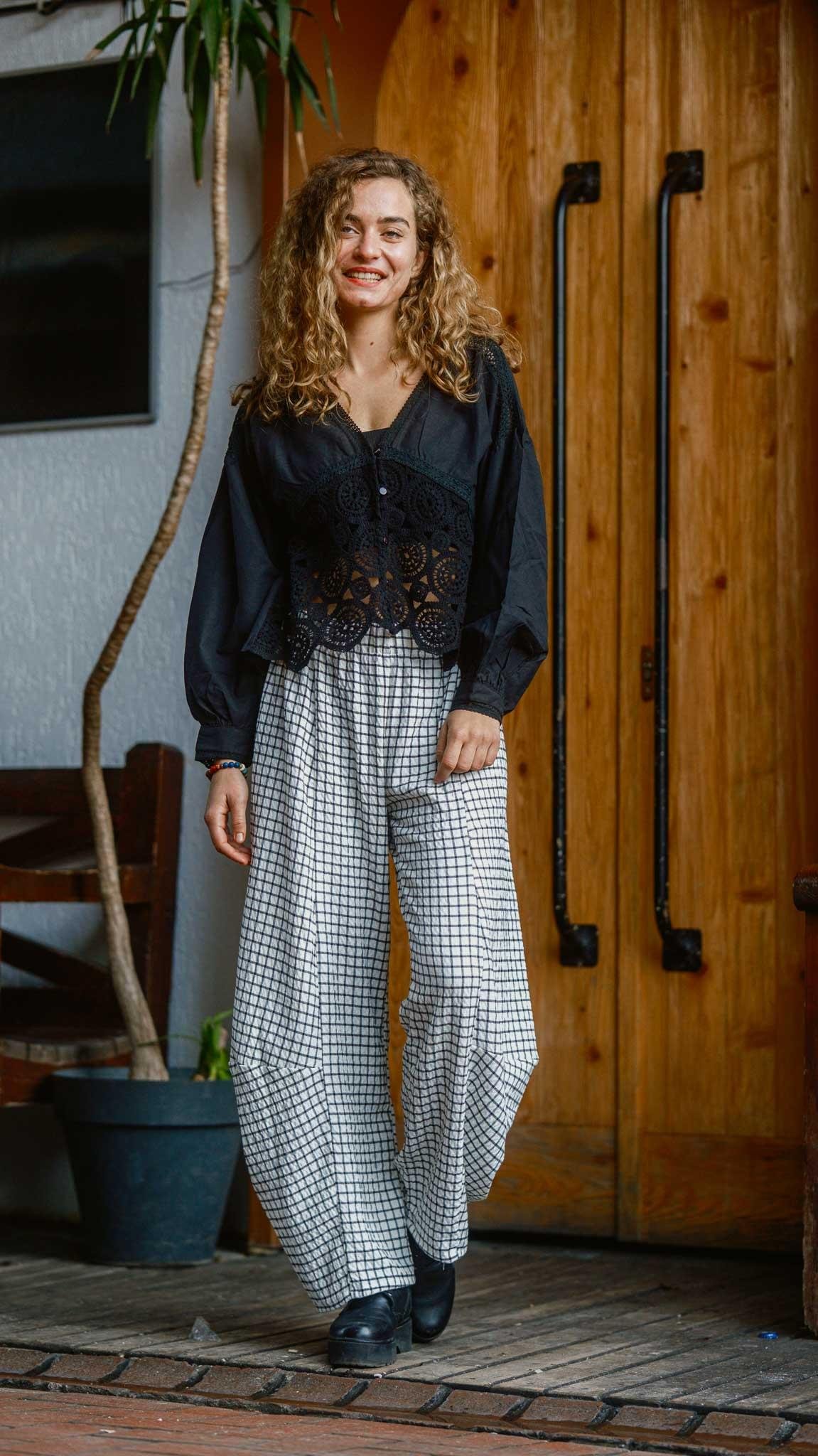 Kareli Desen Salaş Pantolon