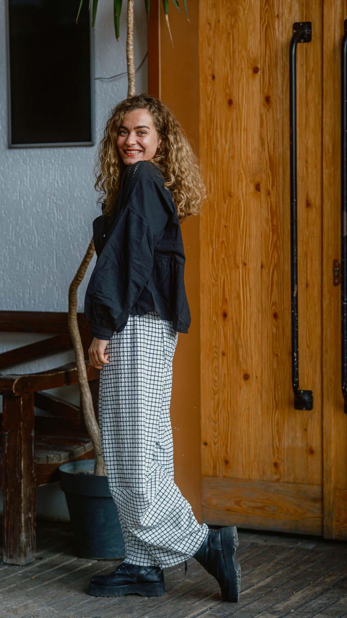 Kareli Desen Salaş Pantolon